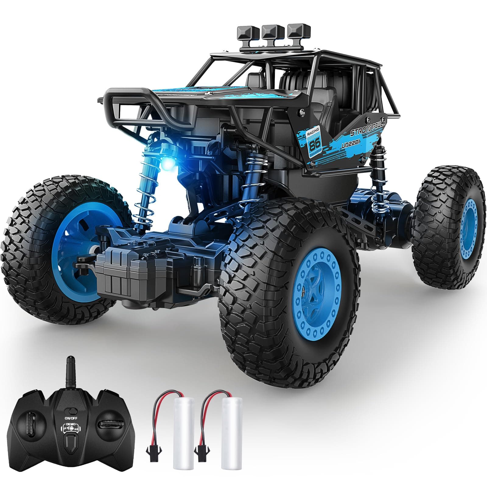 Remote Control Truck, 1/20 Scale RC Cars for for Boys, Off Road Electric Car Truck Toys All Terrains Rechargeable Hobby Crawler for Kids