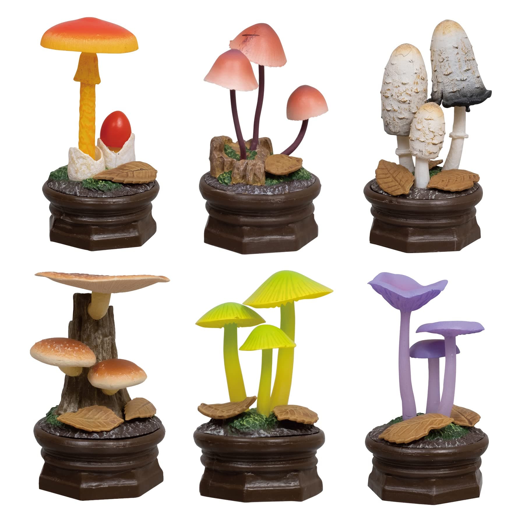 Mushroom Garden Blind Box Version 2- - Beautiful, Lightweight Charms - Blind Box Includes 1 of 6 Collectable Figurines - Authentic Japanese Design - Made from Durable Plastic