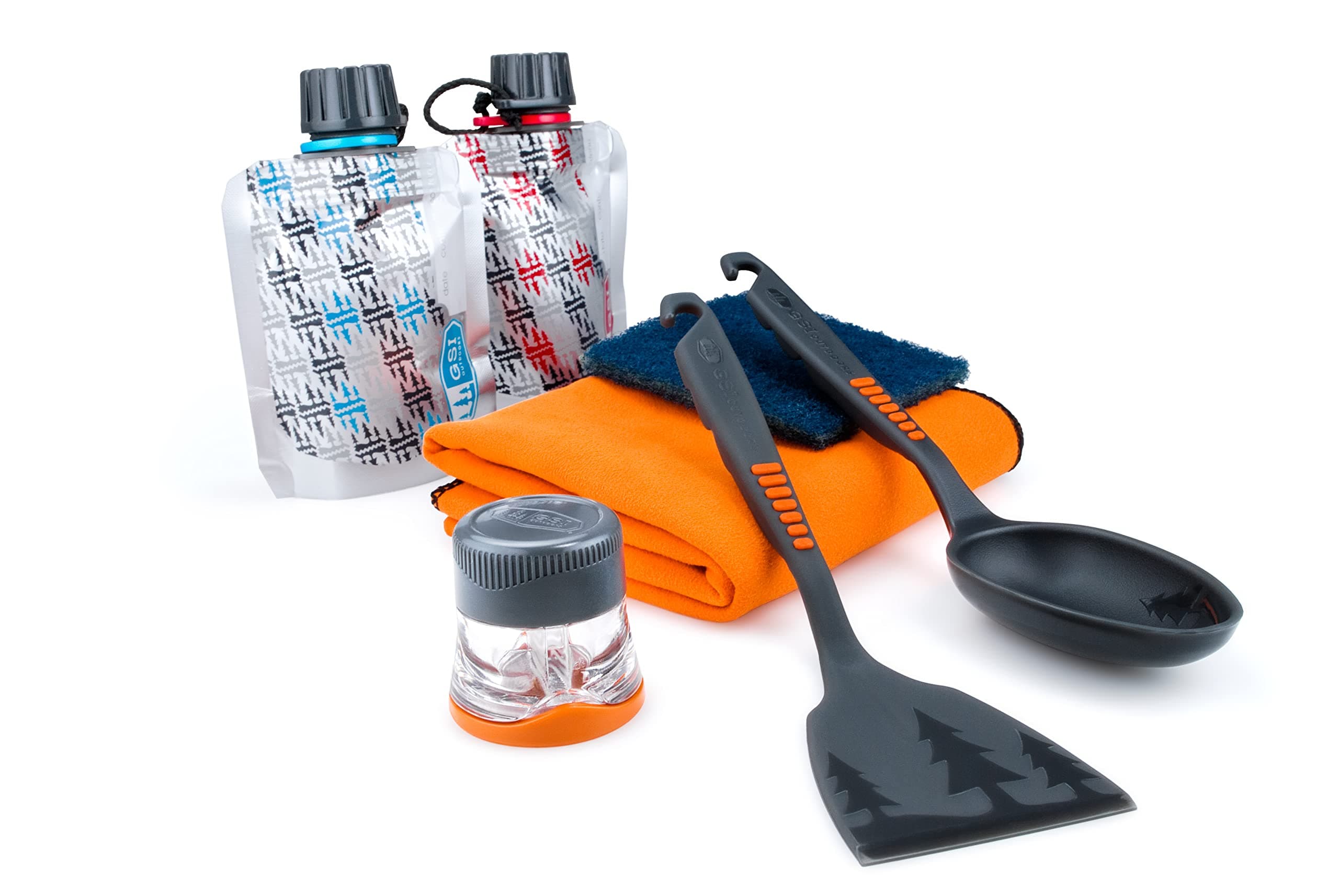 GSI Outdoors Pack Kitchen Tool Set, 8 Piece Cooking Tools for Camping, RV and Picnics