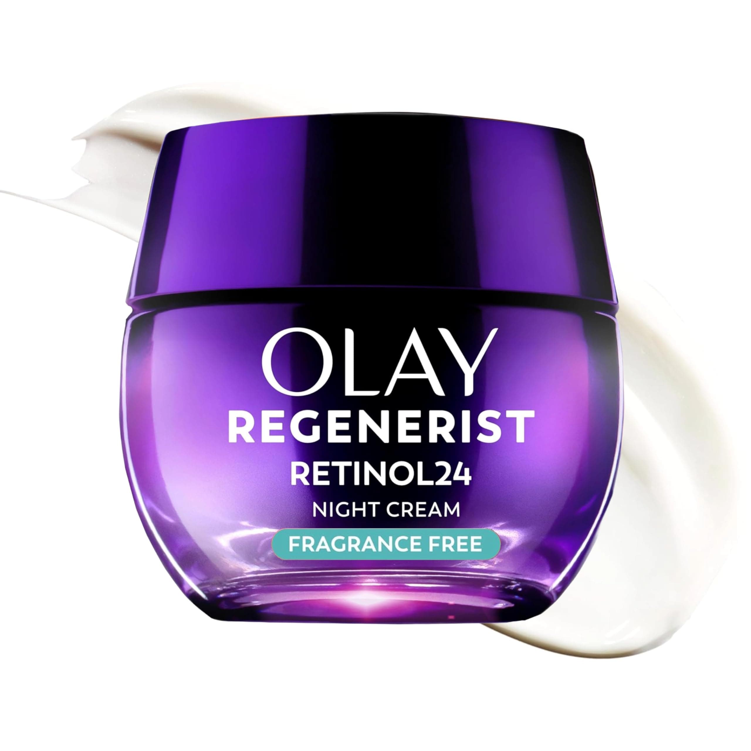 Olay Retinol Night Cream for Women, Anti-Aging Face Moisturizer, Fragrance-Free, Non Greasy - Anti-Wrinkle, Smooth Fine Lines, Hydrating Skin Care - Triple Collagen Cream, Peptide, Niacinamide, 1.7oz