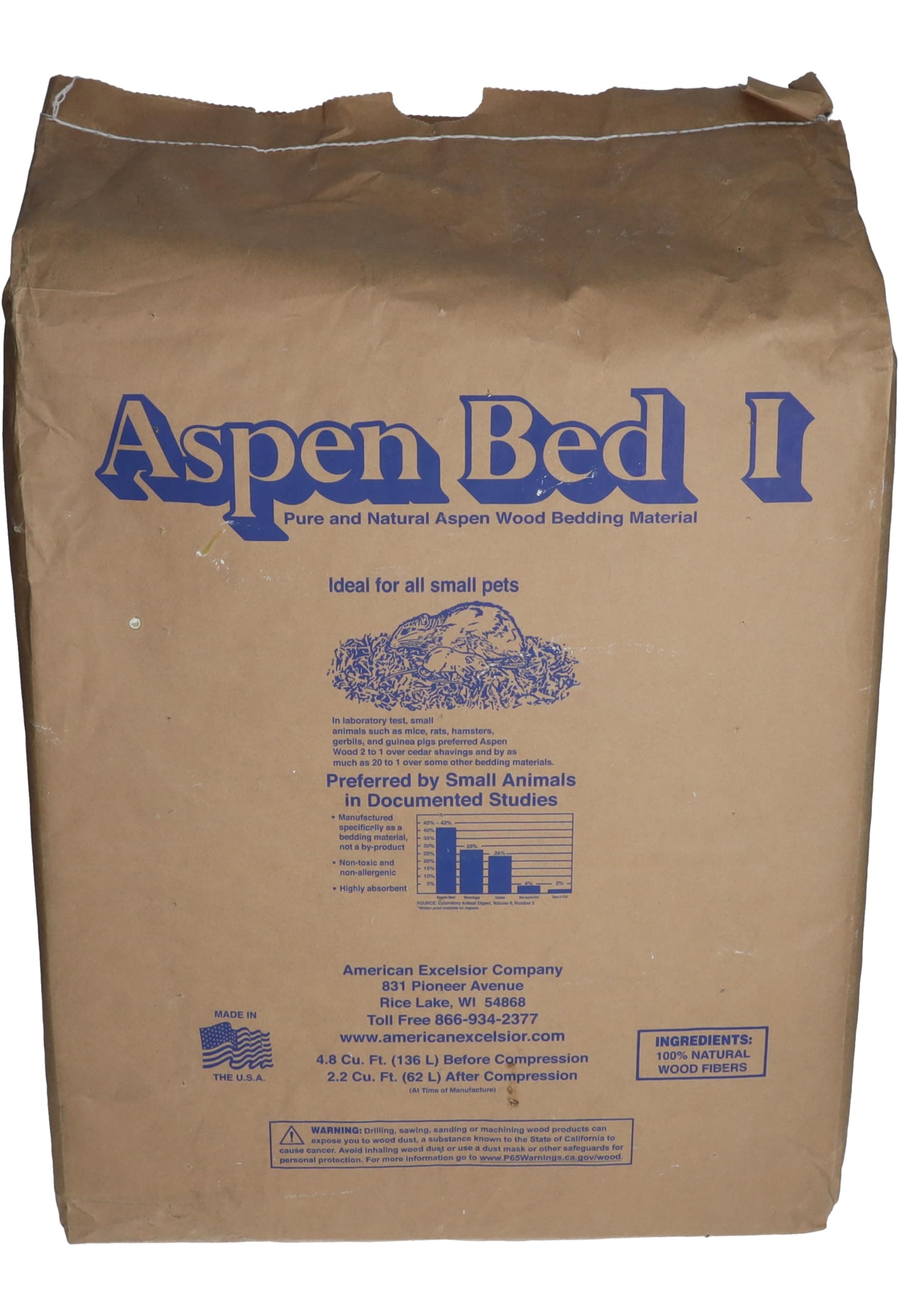 ProRep Aspen Bedding Bulk 14.5kg | Reptile Substrate | Snake Bedding | Bulk Bale
