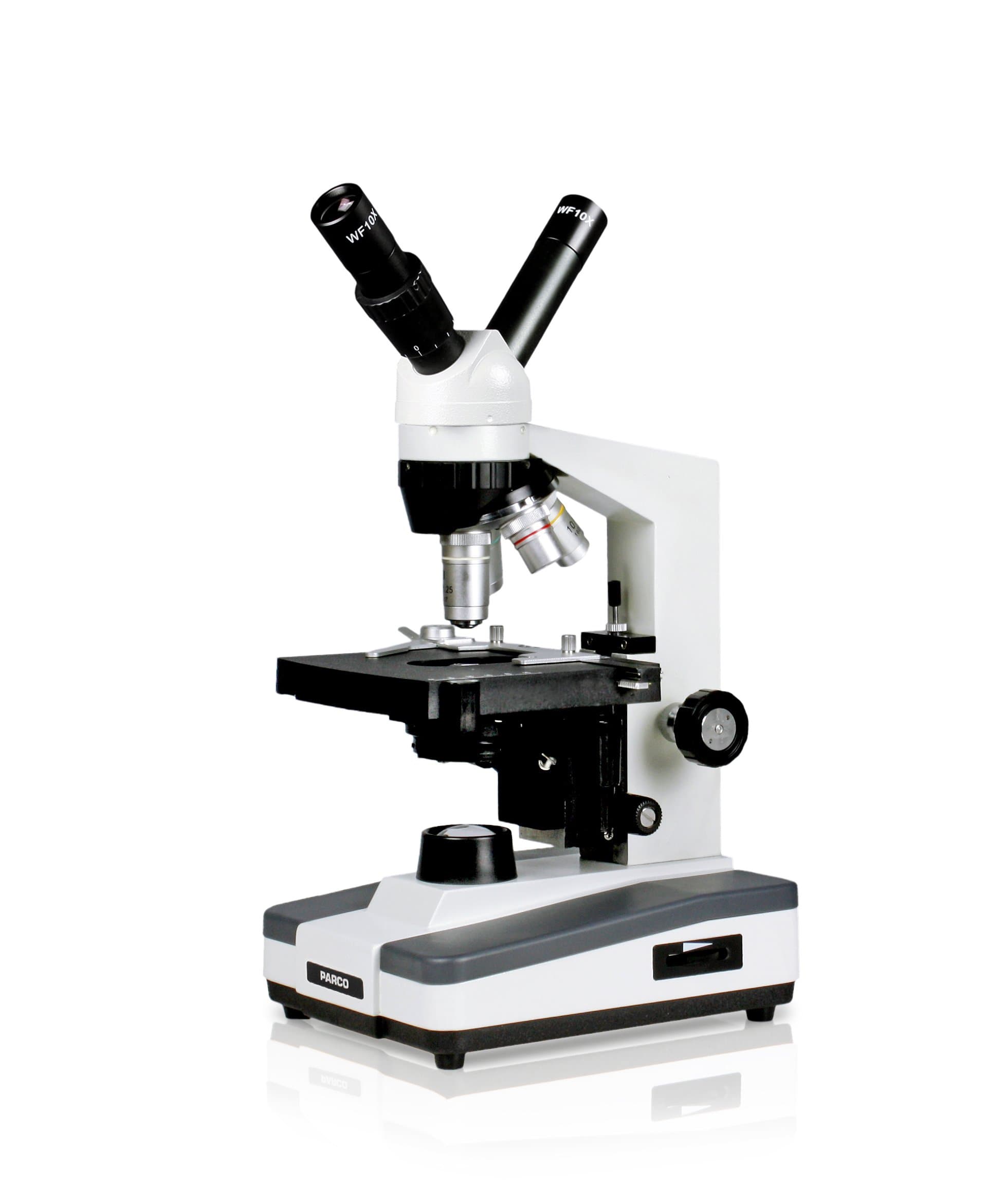 Parco LTM Series Microscope, LTM-404-RC, 45° Dual View, Mechanical Stage, Rechargeable LED Illumination