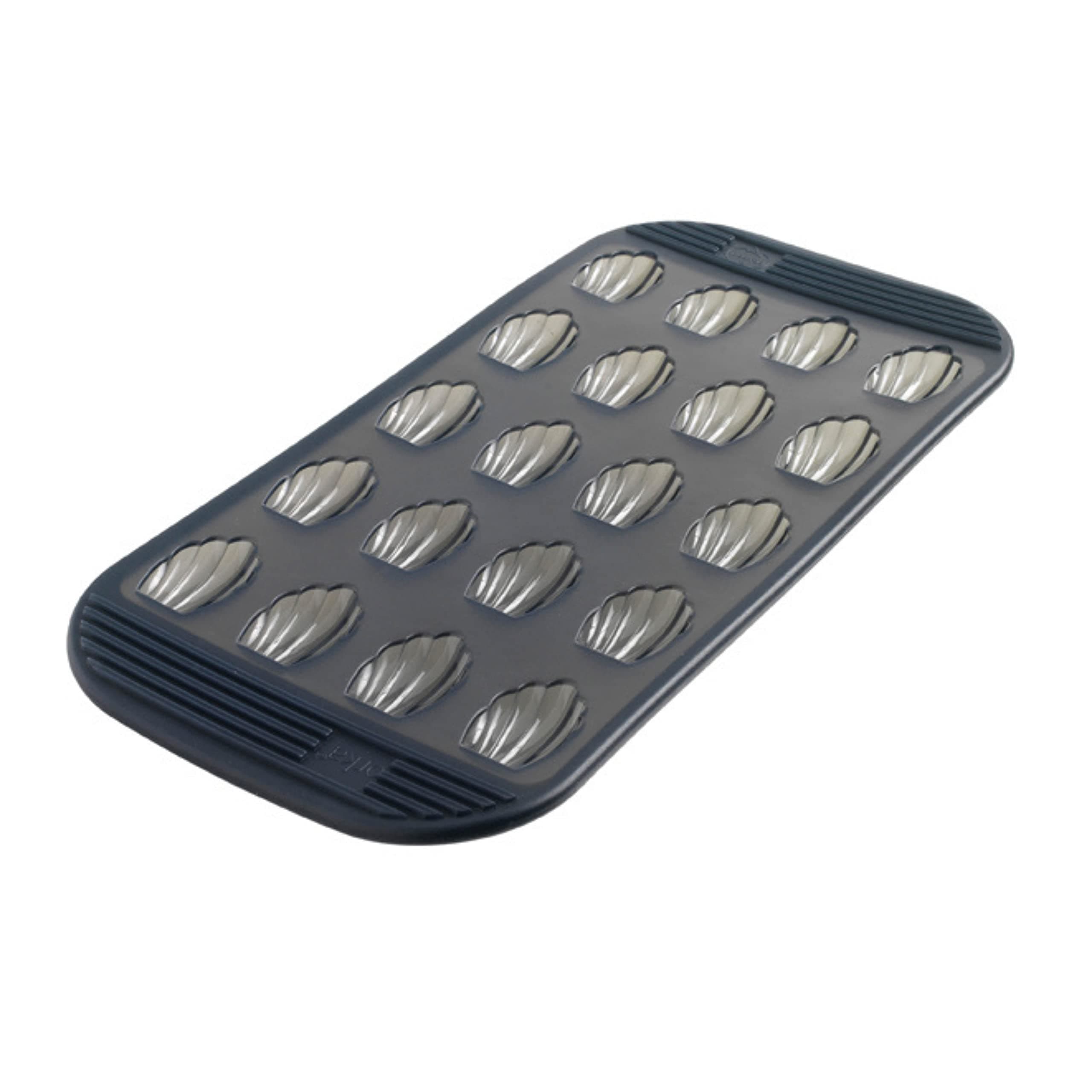 Mastrad Mini-Madeleine Baking Tray Pan, Nonstick Madeleine Mould, Scallop Shell Shaped Tray, Dishwasher Safe, 20 Hole - F43214