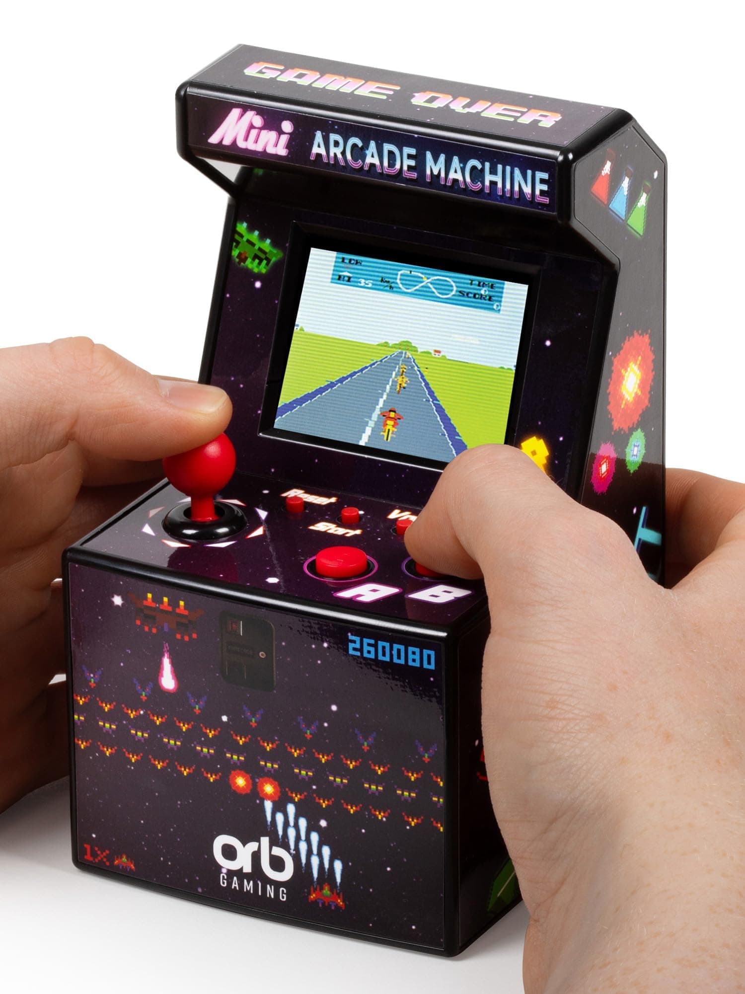 UK Mini Arcade Machine with 240 Pre-Installed Games, Purple
