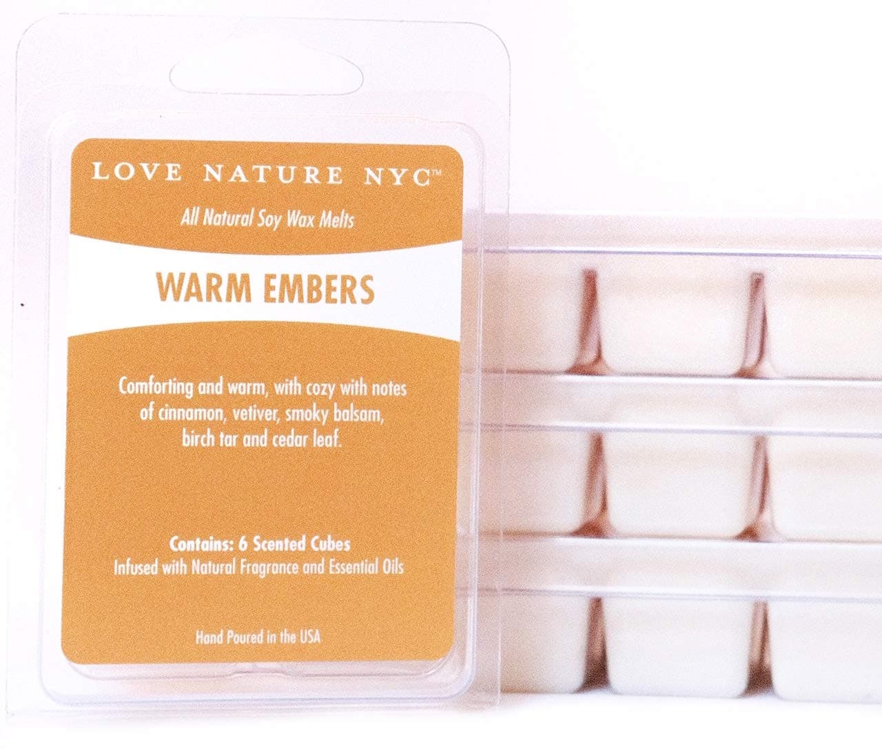 All Natural Soy Wax Melts, (3 Pack), Warm Embers Scented, Non-Toxic, 18 Cubes Total, For use in Tea Light or Flameless Plug In Electric Fragrance Warmers for Tarts, Oils and Candle Wax.
