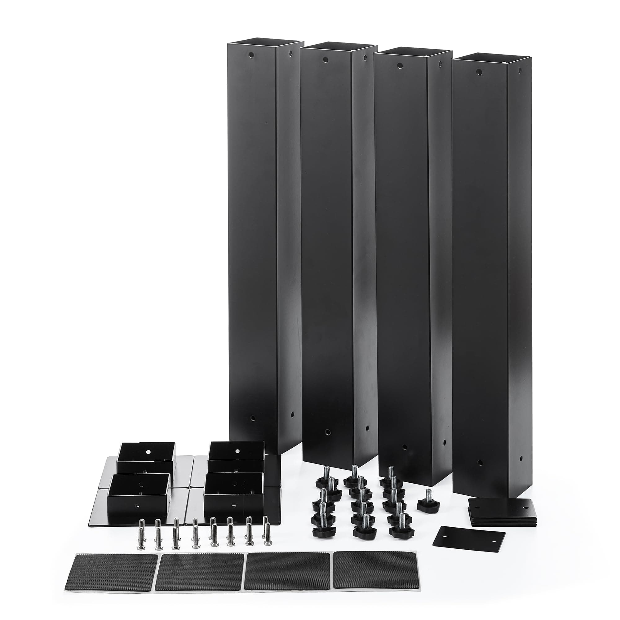 DormCo Suprima Ultimate Height Black Bed Risers - Carbon Steel