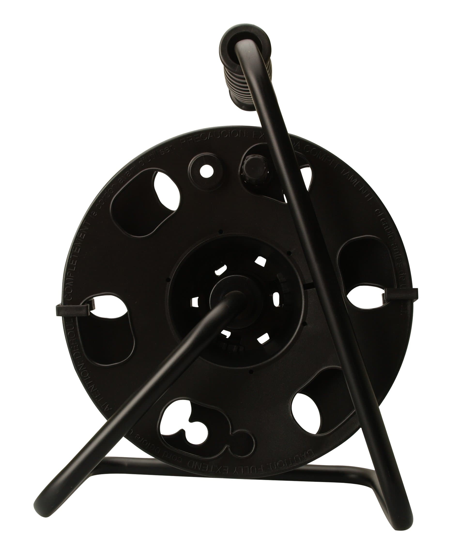 Woods 22849 Metal Cord Reel Stand In Black (Holds Up To 100 Feet 14/3 Gauge Cords)