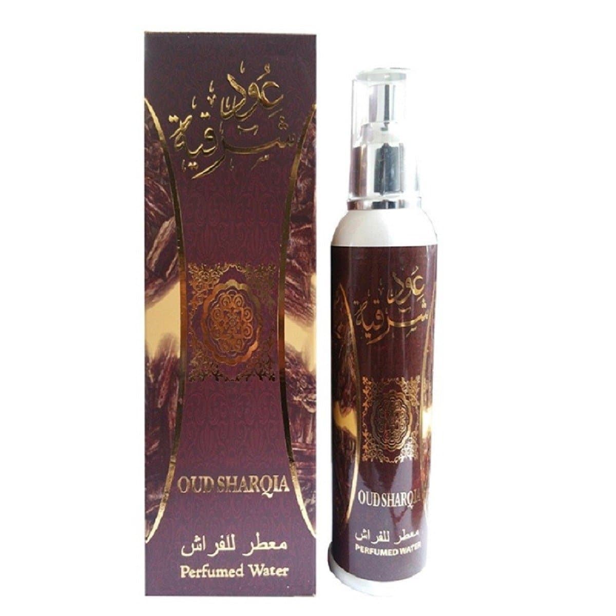Oud Sharqia Perfumed Water Spray by Ard Al Zaafaran. A Versatile Perfect Scent for All Events. an Oriental Fragrance, Agarwood (Oud), Cinnamon, Nutmeg, Jasmine, Musk, Vanilla, Amber