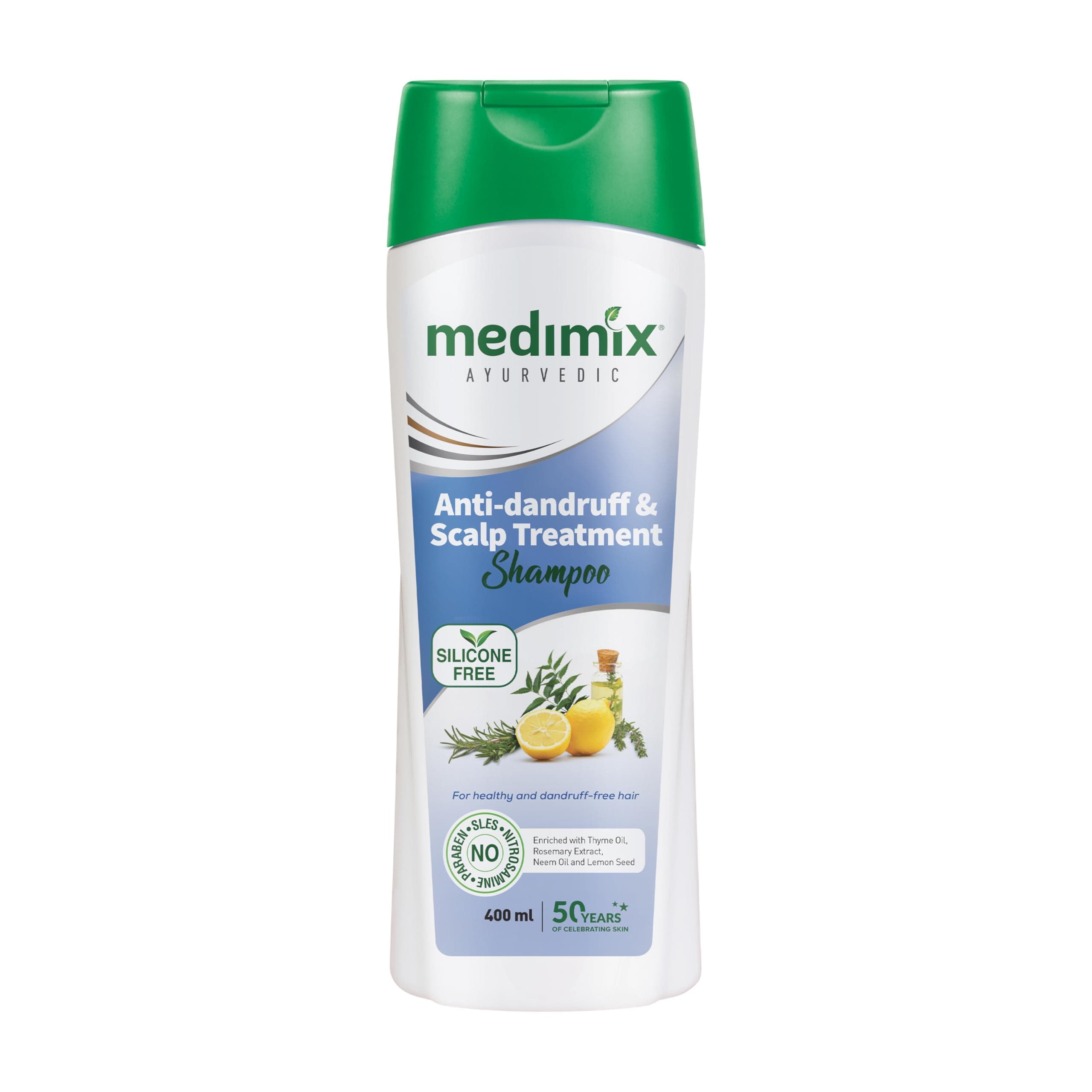 Medimix Enriched Ayurvedic Anti-Dandruff & Scalp Treatment Shampoo for Healthy and Dandruff-Free Hair (400 ml / 13.53 fl oz)