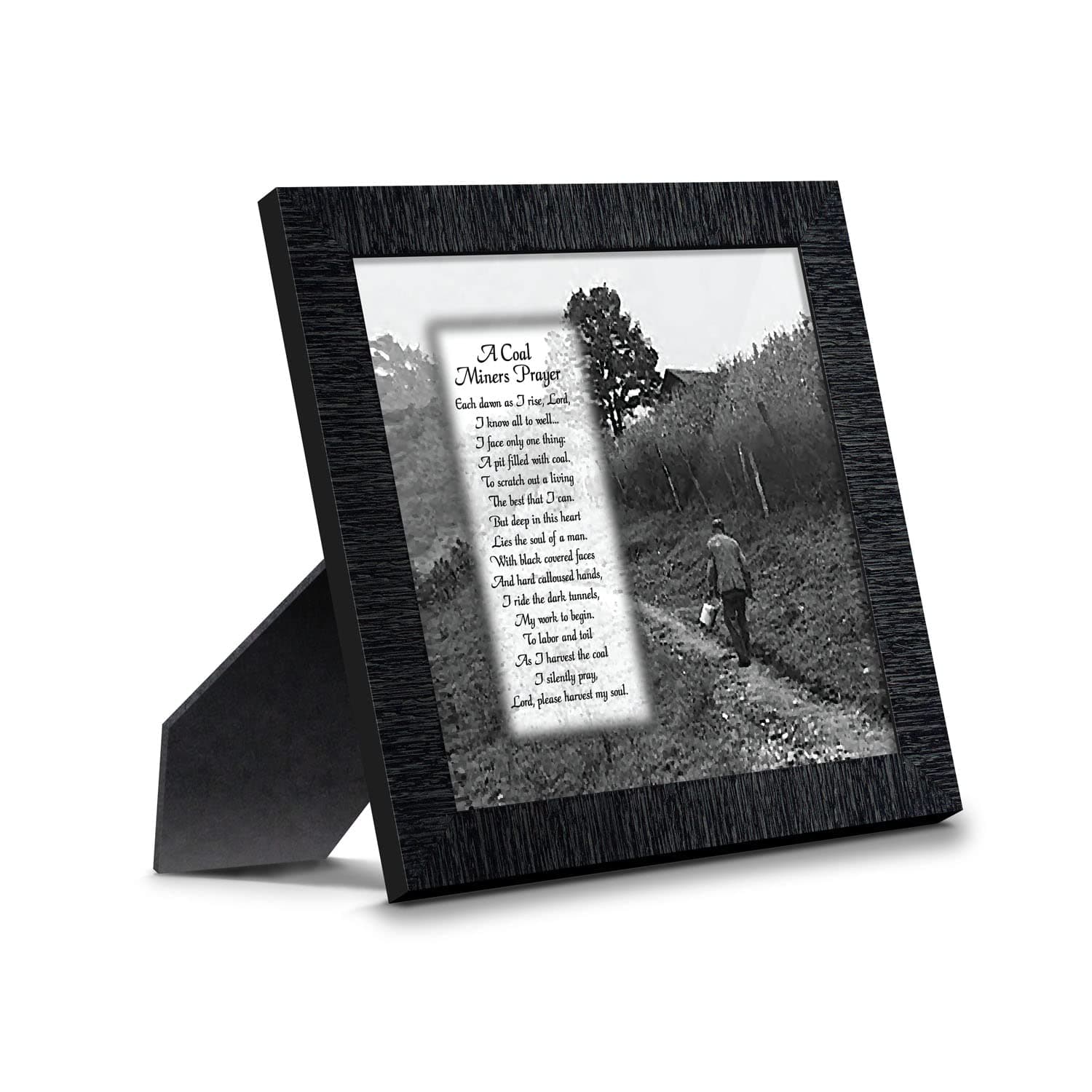 Coal Miners Prayer Picture Frame, Coal Mining Gifts, Miners Décor, 10x10 8592CH