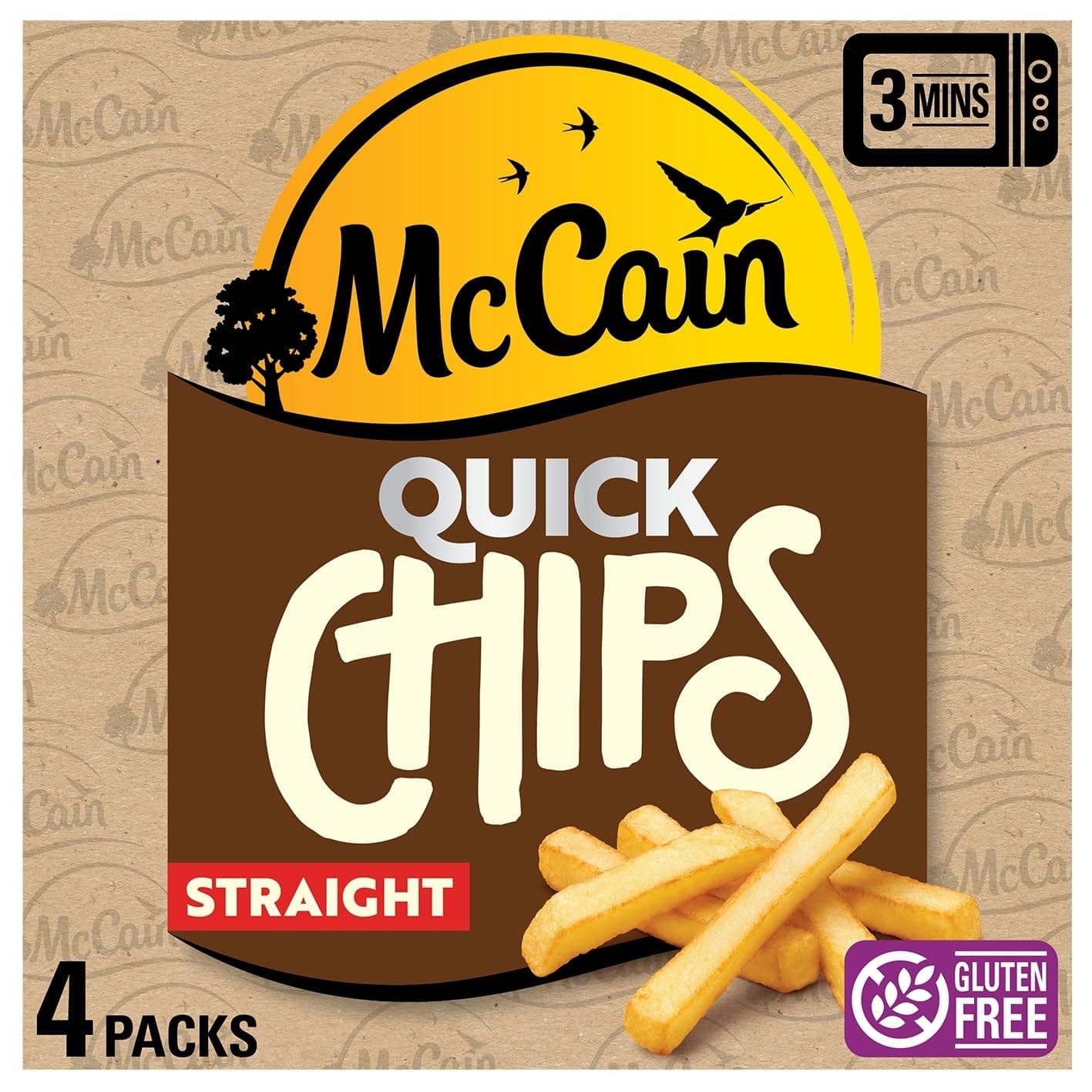 Microwave Quick Chips Straight Cut 4x100g