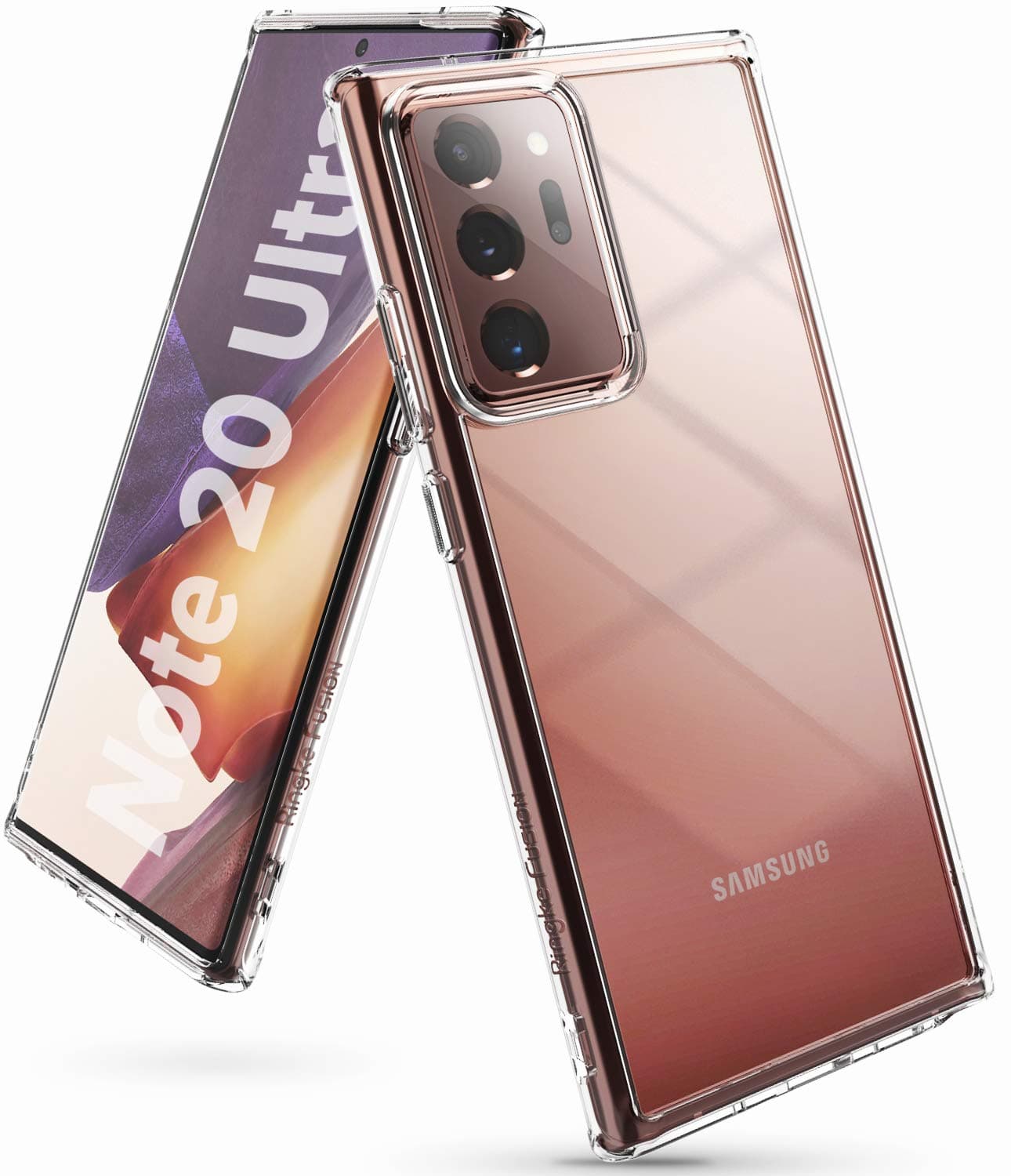 Fusion Compatible with Galaxy Note 20 Ultra Case 5G, Clear Back Soft Shockproof TPU Bumper Phone Cover (2020) - Clear Transparent