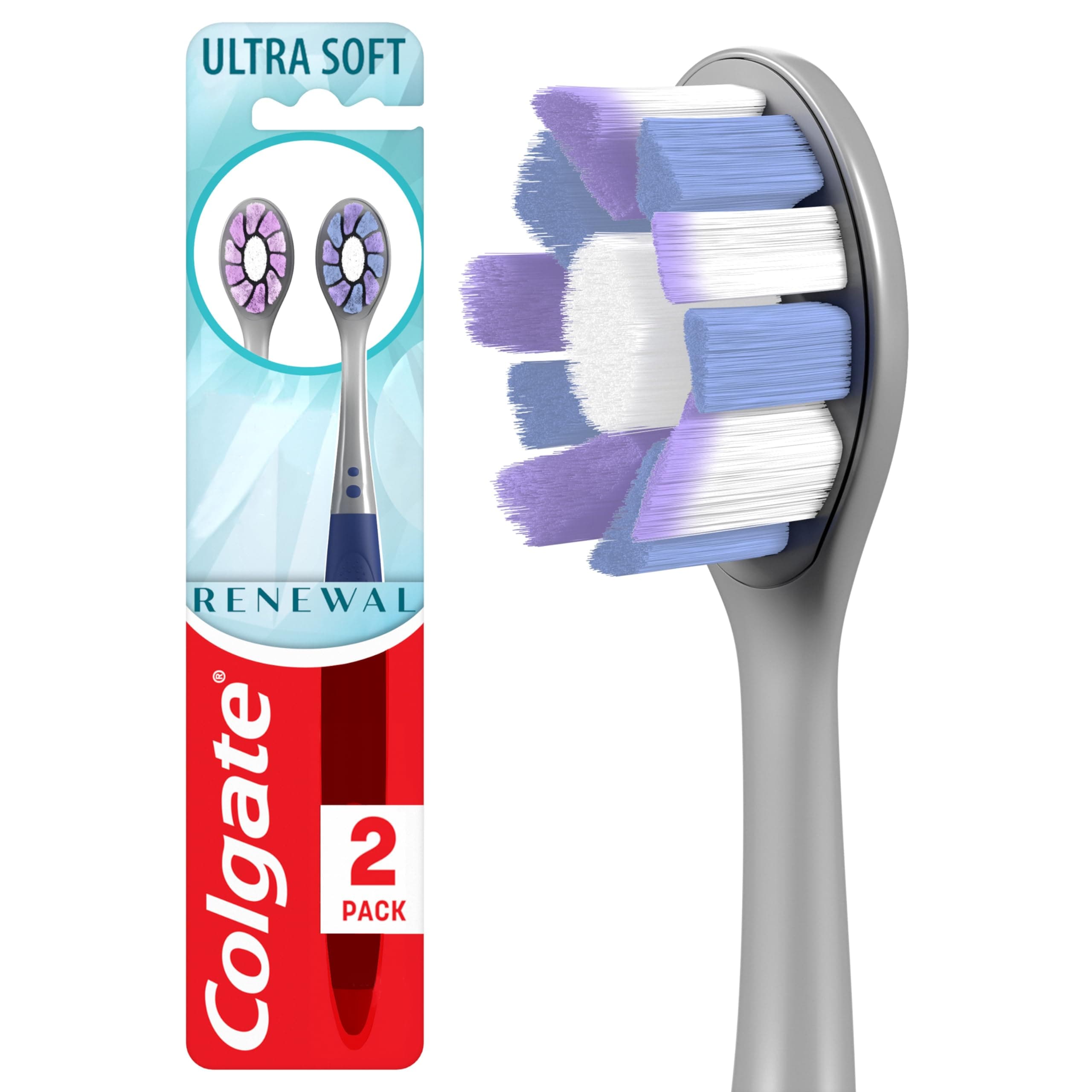Colgate Renewal Manual Toothbrush, 2 Pack