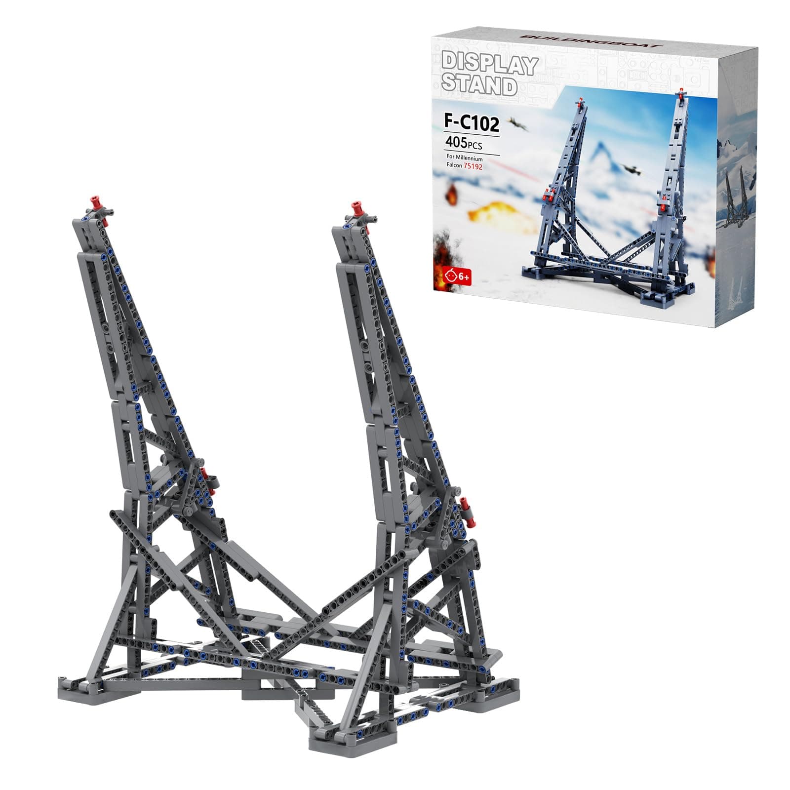 Millennium Falcon Vertical Display Bracket for Lego 75192 Starship Model, Sturdy Stand Building Kit, Best Gift and Movie Collectible for Adults(408 PCS)