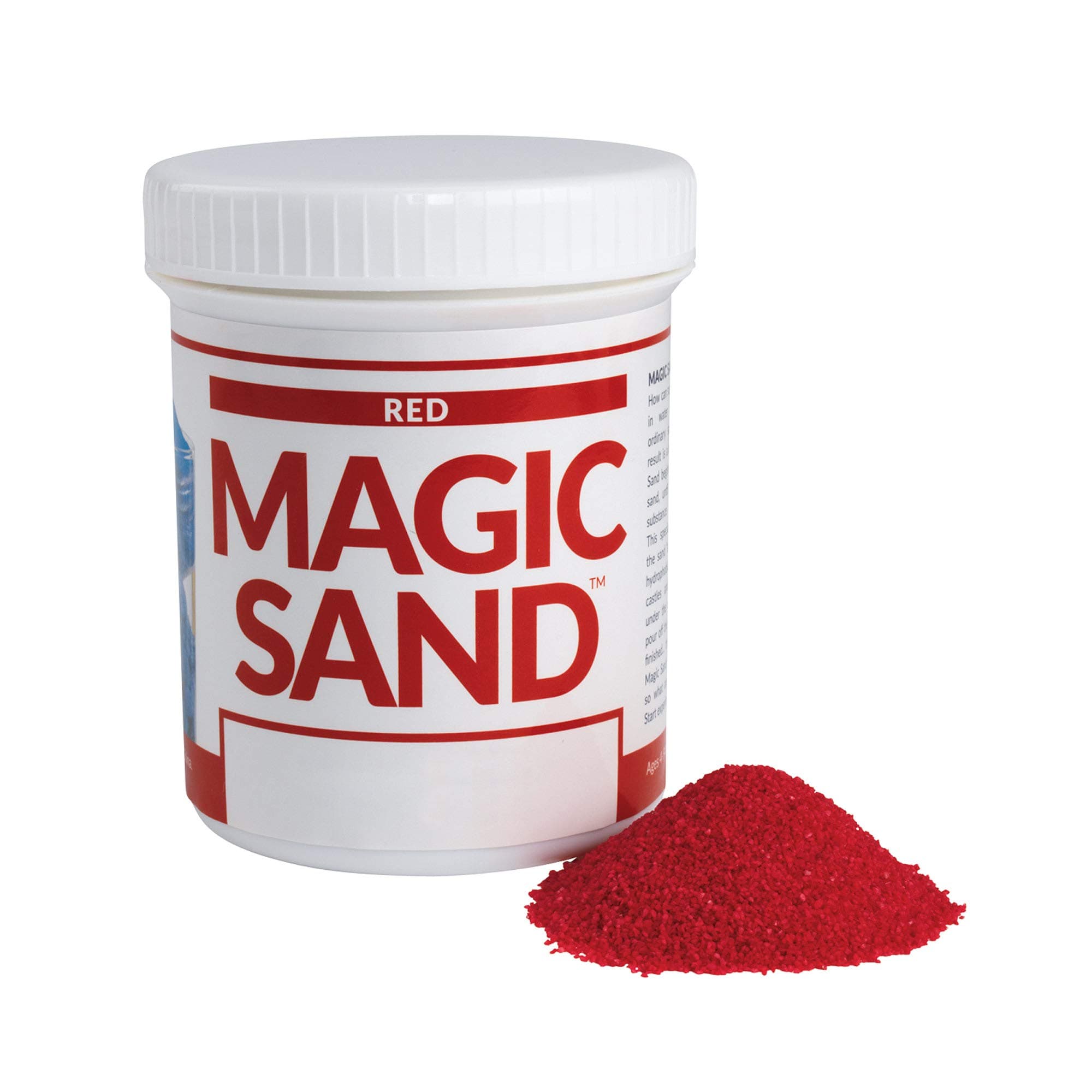 Magic Sand, 227g, Red – Colored Play Sand That Never Gets Wet, Exciting STEM Activity, Learn and Teach About Water Molecules for Home and Classroom Use