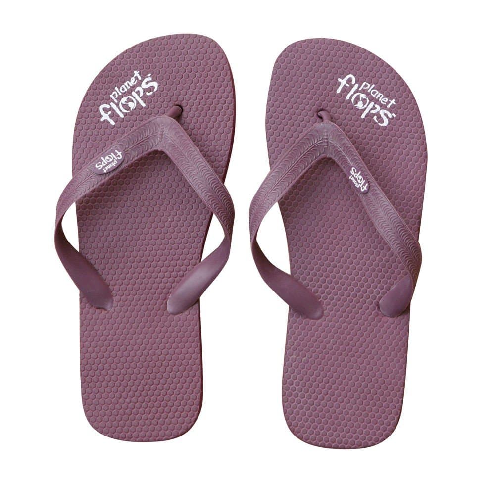 Planet Flops Plum (Purple) Flip-Flops: Incredibly Comfortable, Eco-Chic, Brazilian, Natural Rubber Flip-Flops.