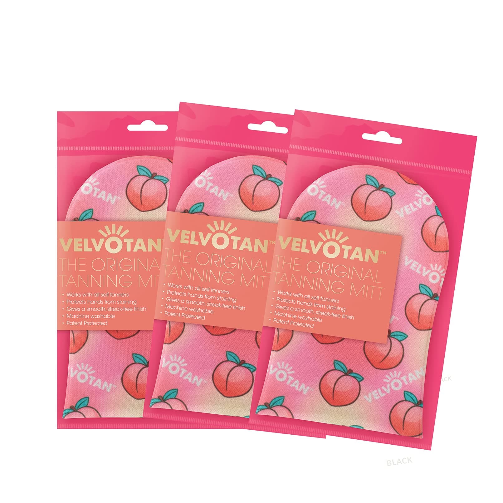 PEACHY - The Original Tanning Mitt VELVOTAN, Pack of 3