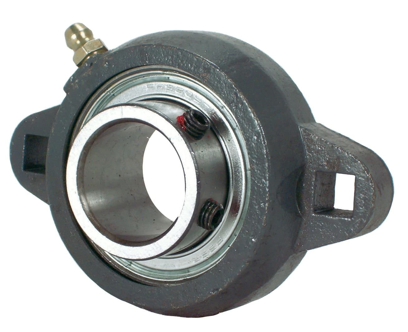 Peer Bearing FHFX205-16 2 Bolt Flange Unit, Narrow Inner Ring, Non-Relubricable, Eccentric Locking Collar, Ductile Iron, Single Lip Seals, 1" Bore, 3" Center Length