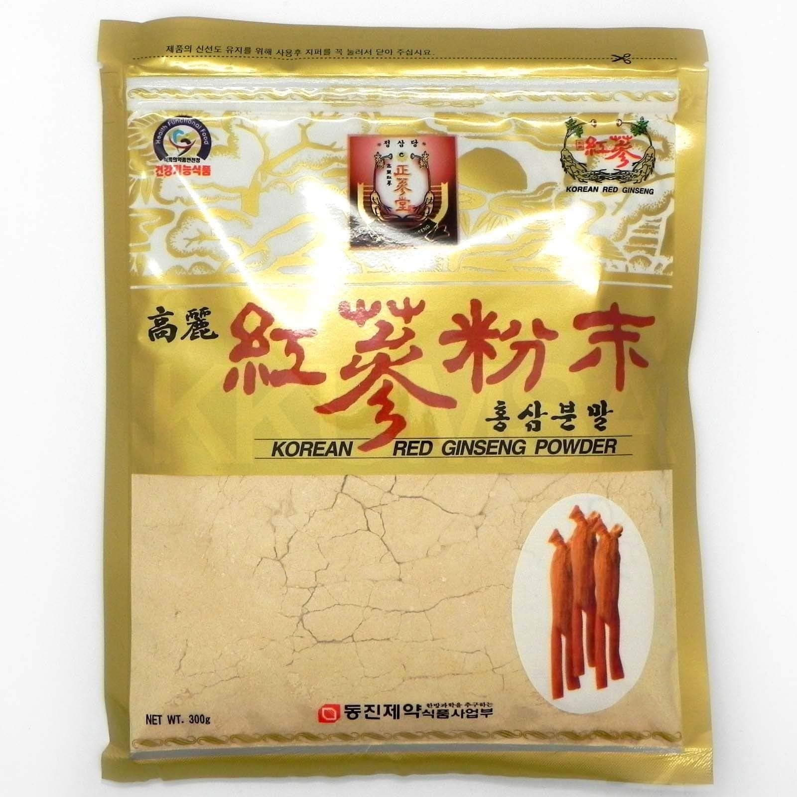 100% Korean Red Ginseng Roots Powder 300g(10.6oz), Panax Saponin, No Additives