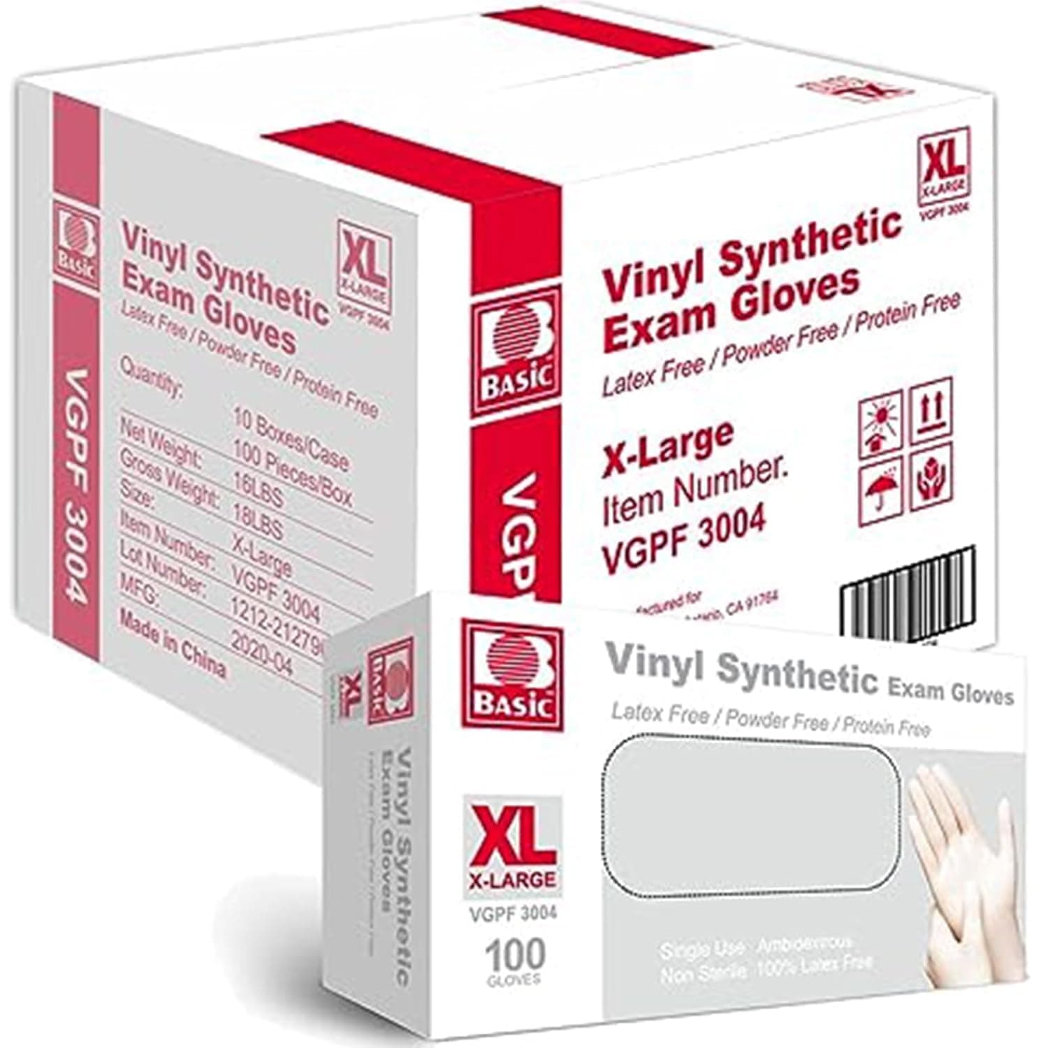 - Disposable Vinyl Gloves, Clear, Powder Free Latex Free Disposable Gloves