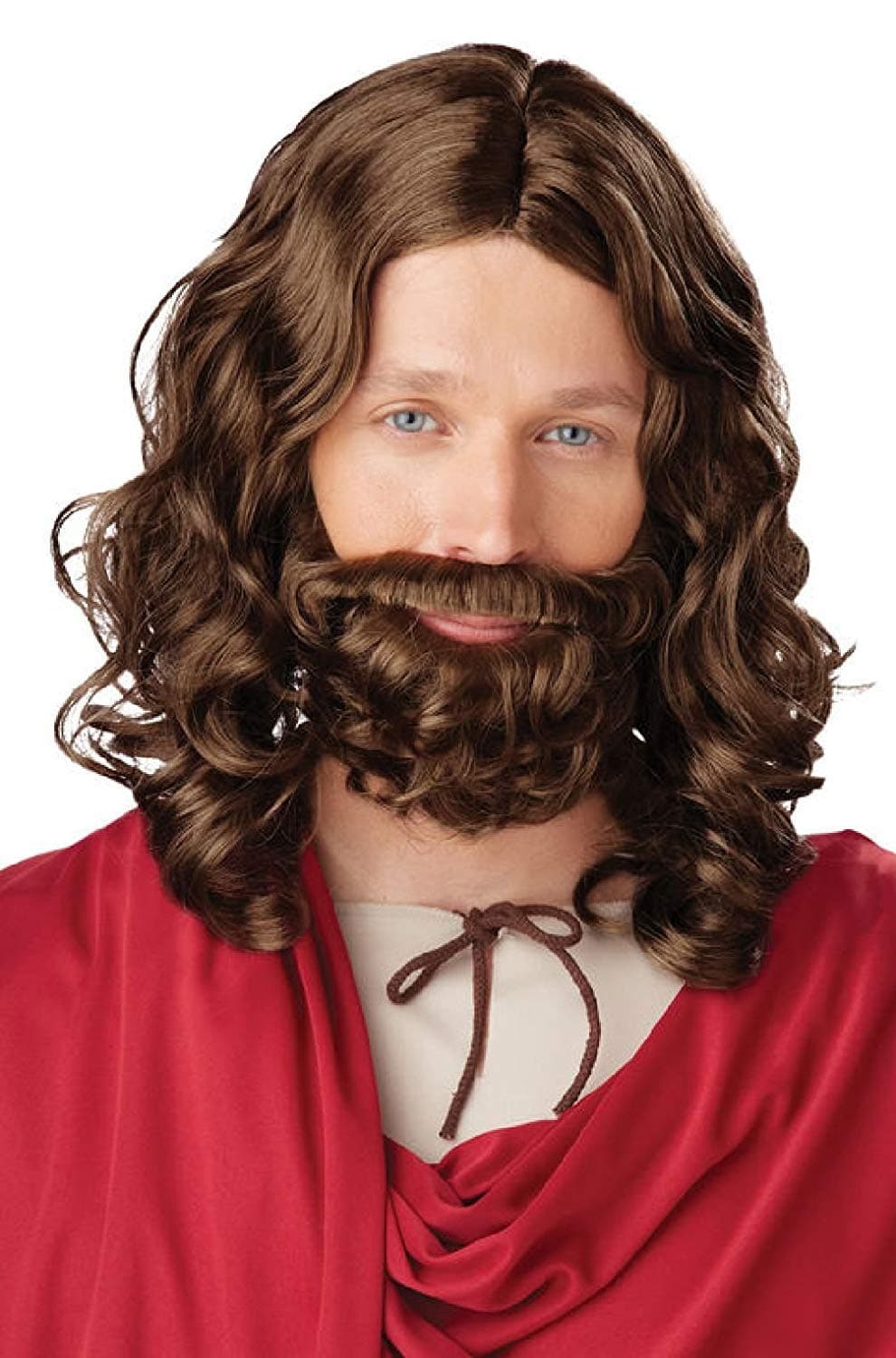 Jesus Wig and Beard Set Biblical Jesus Brown Wig and Beard Set halloween decorations
