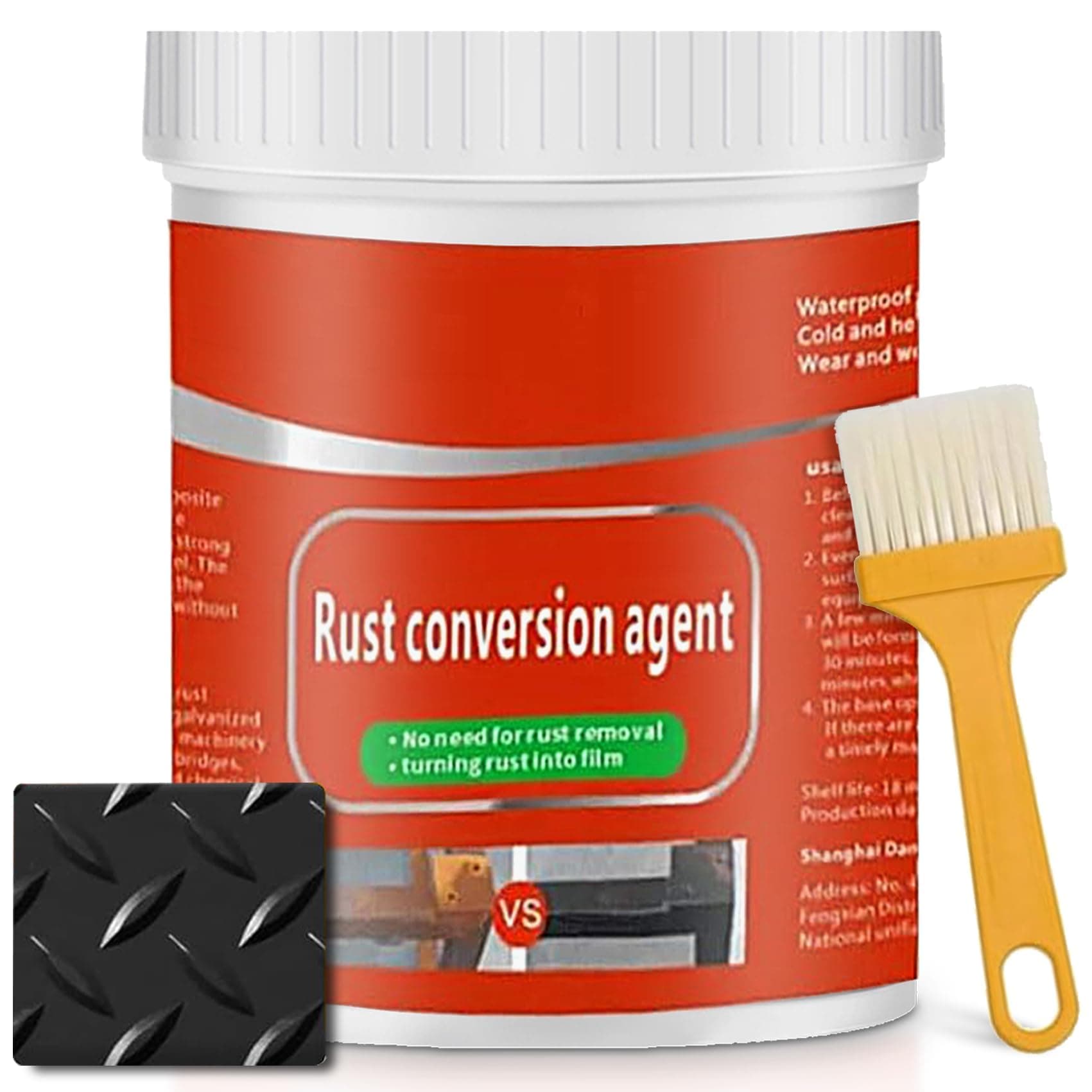 Rust Remover Rust Gel, 10.6 Fl Oz Multi Purpose Rust Converter for Metal, Rust Proof Paint for Car, House, Cast Iron and Steel (Black,1Pcs)