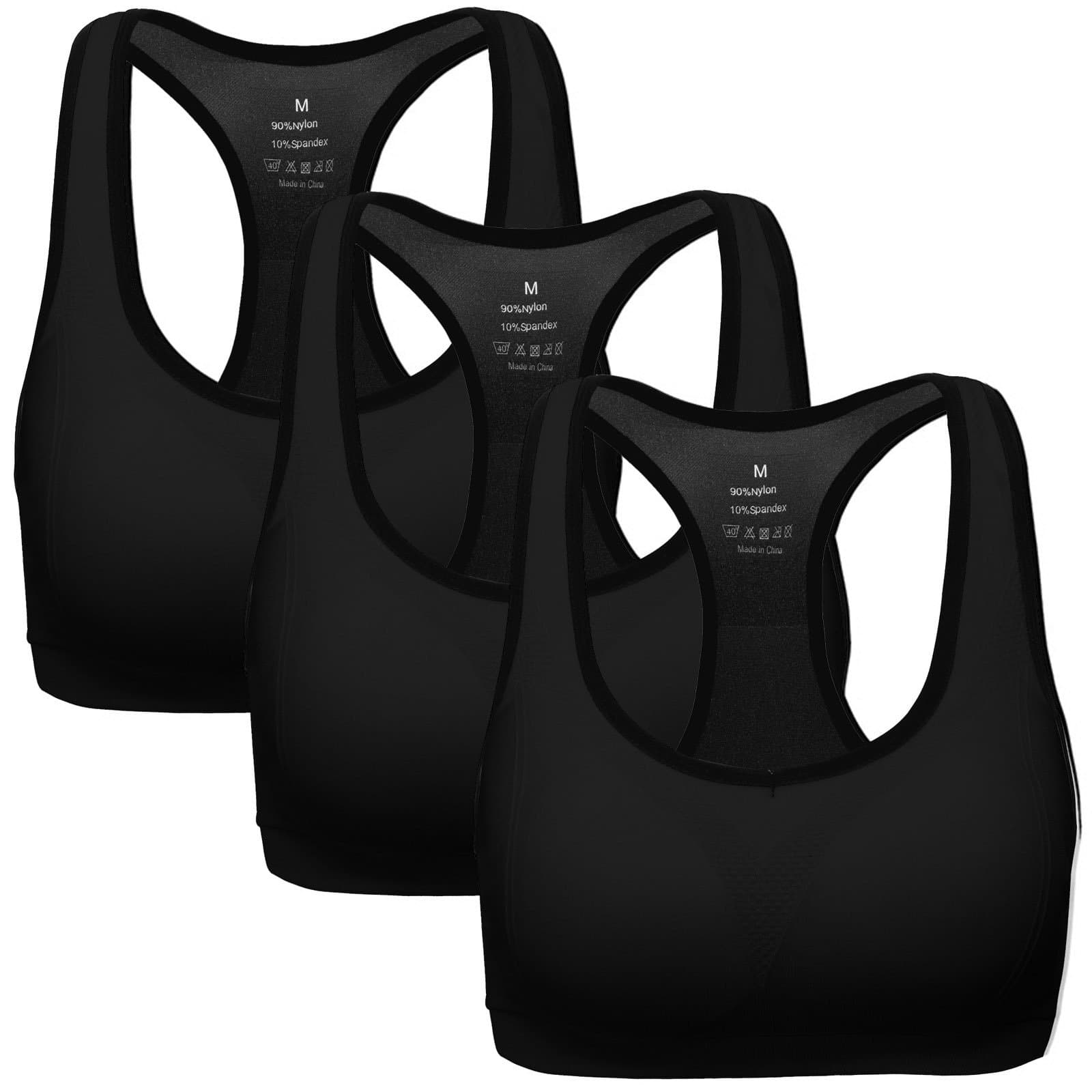 Padded Y-Back Sports Bra for Women - Racerback Low Impact Spaghetti Strap for Yoga Workout Top