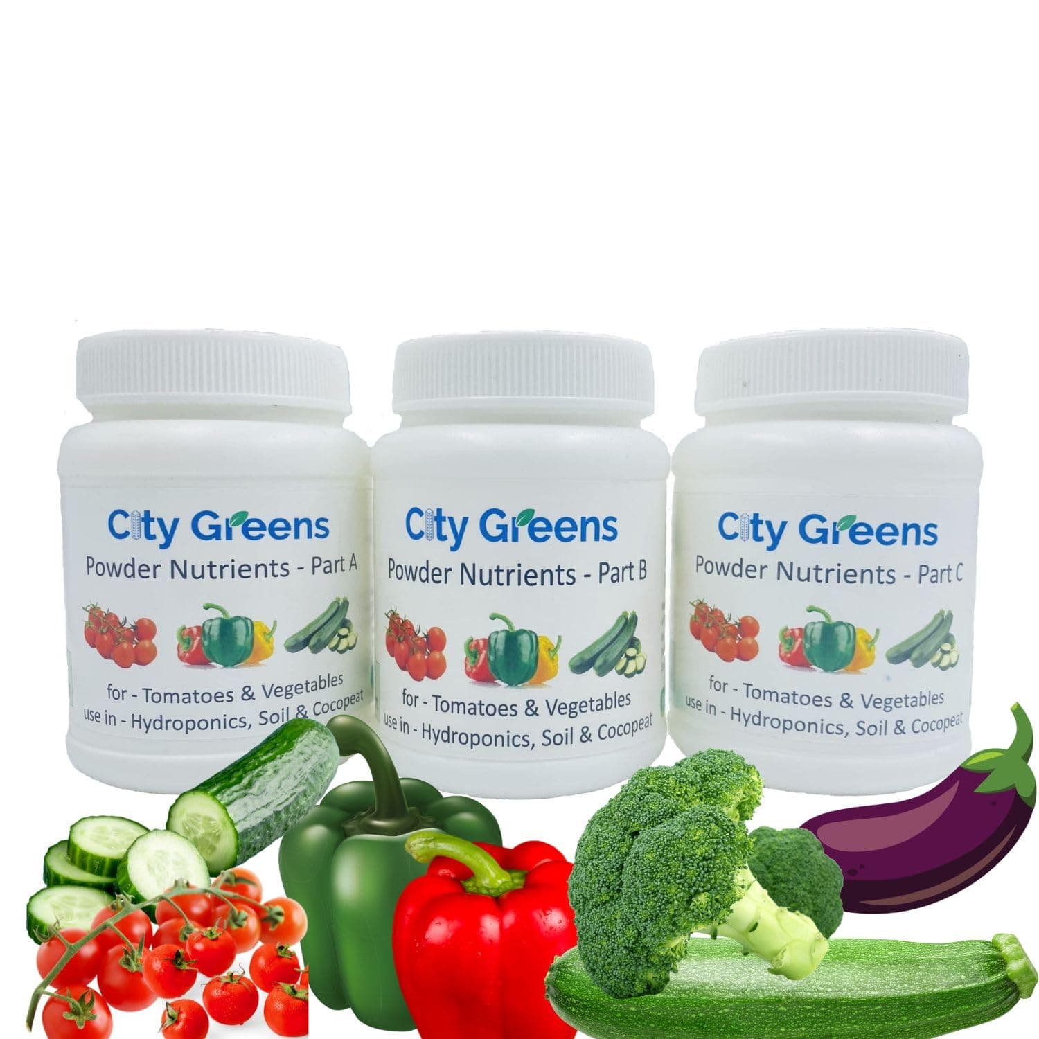 City GreensHydroponic Nutrients for Tomatoes and All Vegetables. Prepares 1000 Liters Nutrient Solution