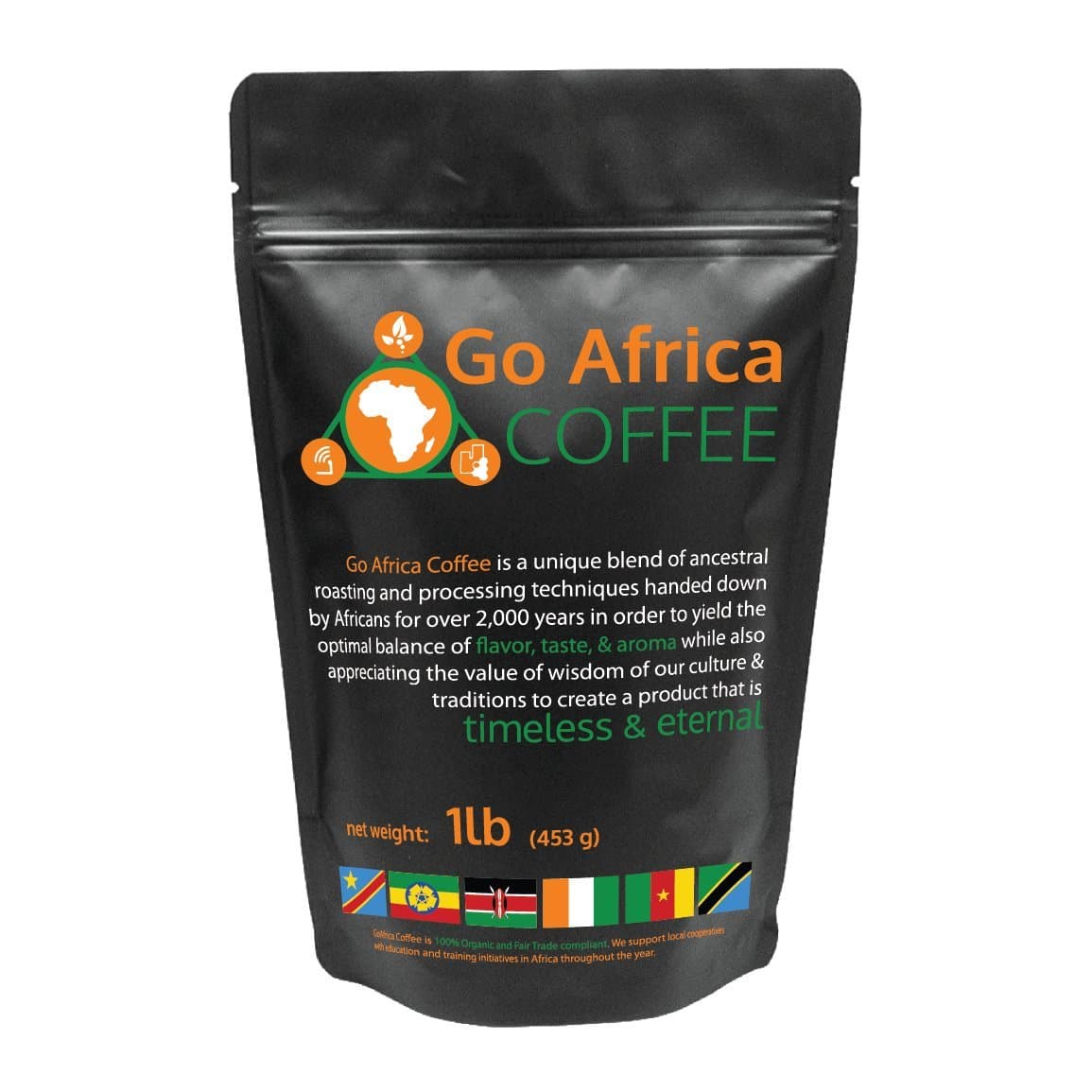 Go Africa® Coffee 1Ib Bag (Whole Bean) Dark Roast