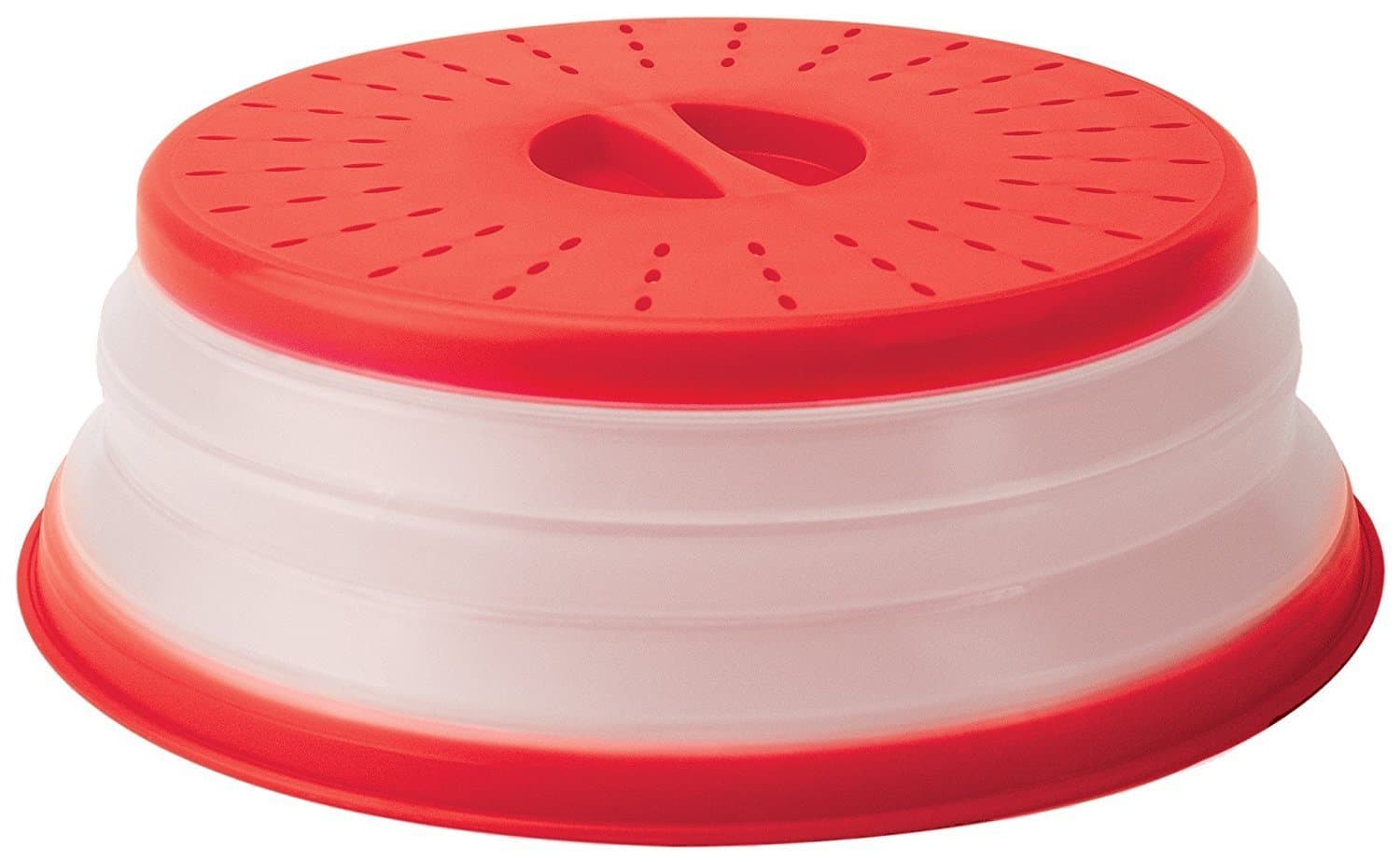 Collapsible Microwave Cover-BPA-Free and Dishwasher-Safe, Microwave Plate Cover(Red)