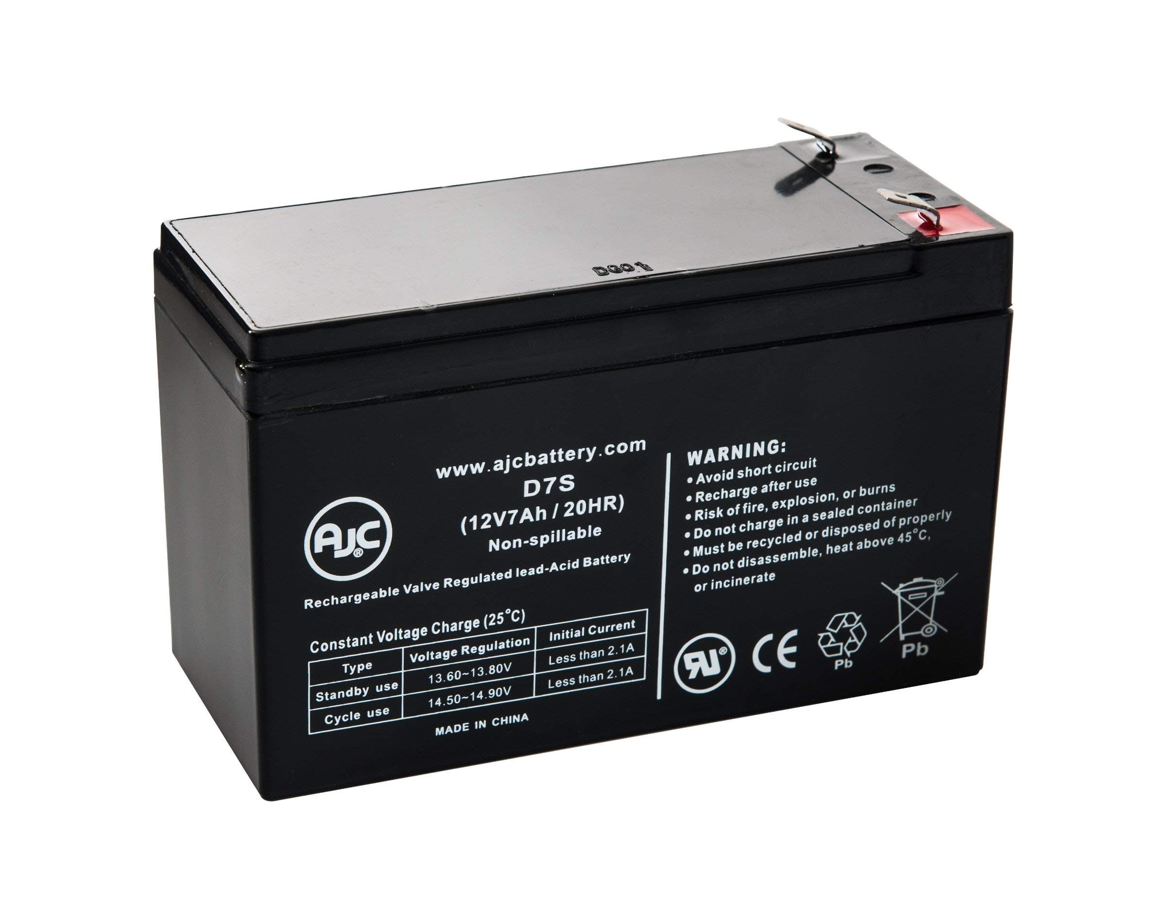 AJCBattery Compatible with Sheng Yang SY1270 12V 7Ah Sealed Lead Acid Battery