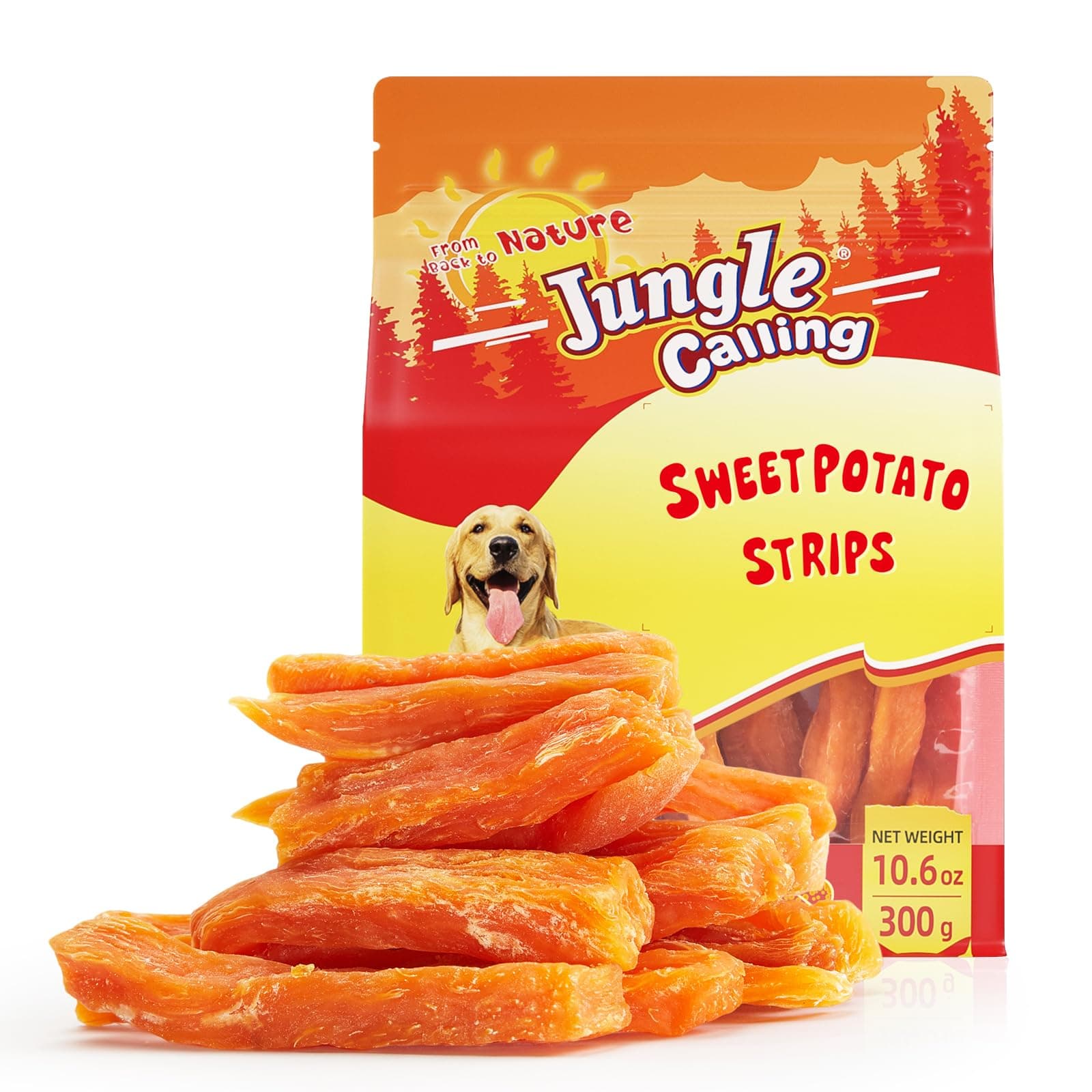 Sweet Potato Dog Treats,Low Fat Natural Soft Chews for Weight Management, Single Ingredient and Grain Free Healthy Snacks Puppy Adult Dogs,10.6oz