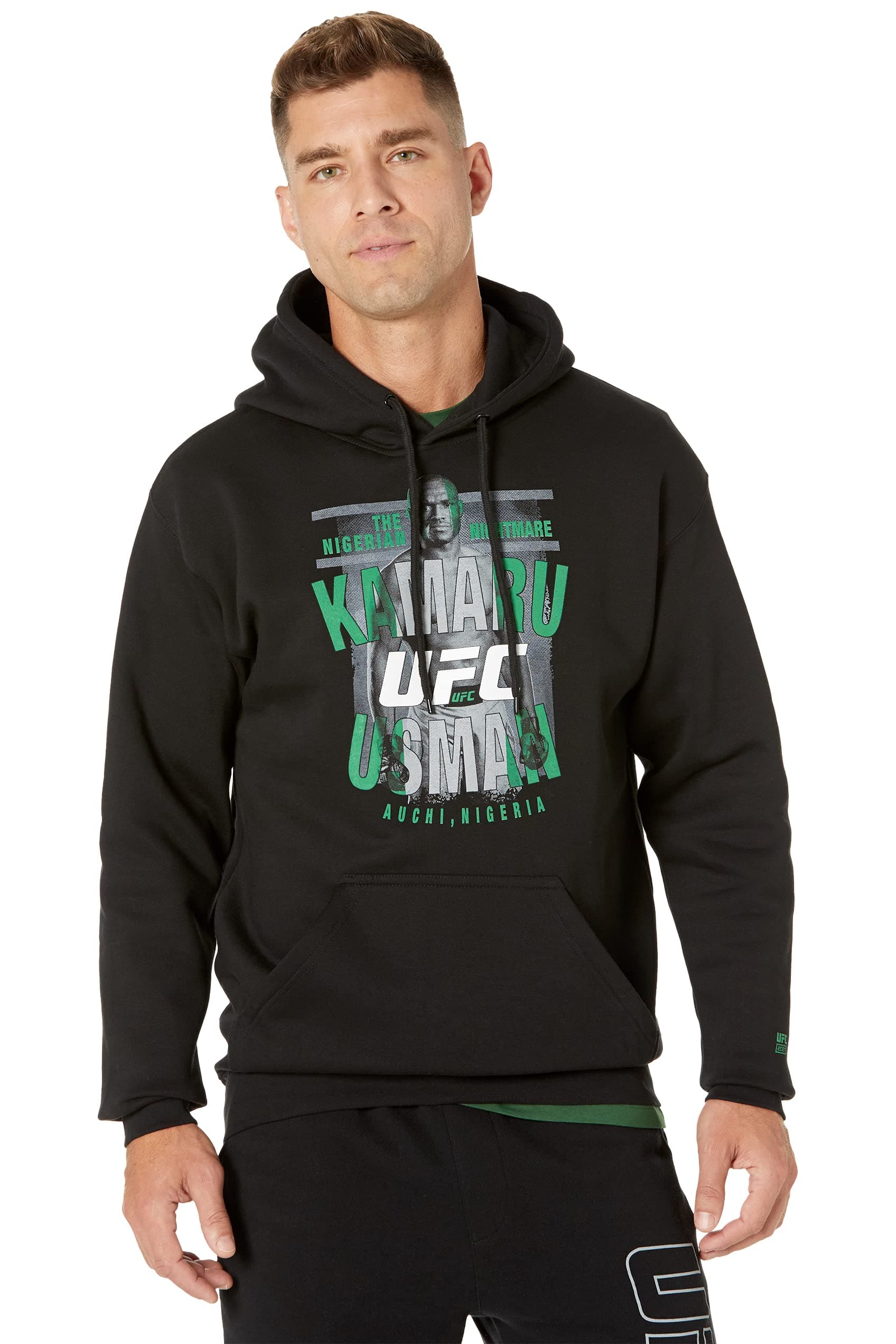 UFC Kamaru Usman Stance Fleece Hoodie Black LG
