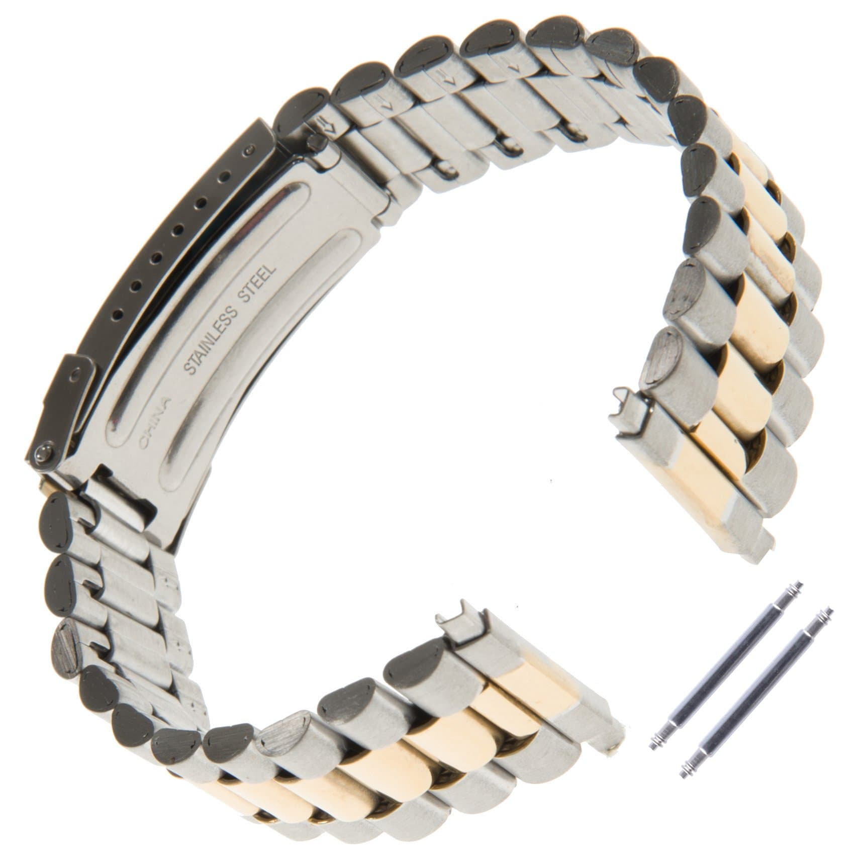 Unisex Non-Expansion 18-23mm Stainless Steel Watch Band 1536