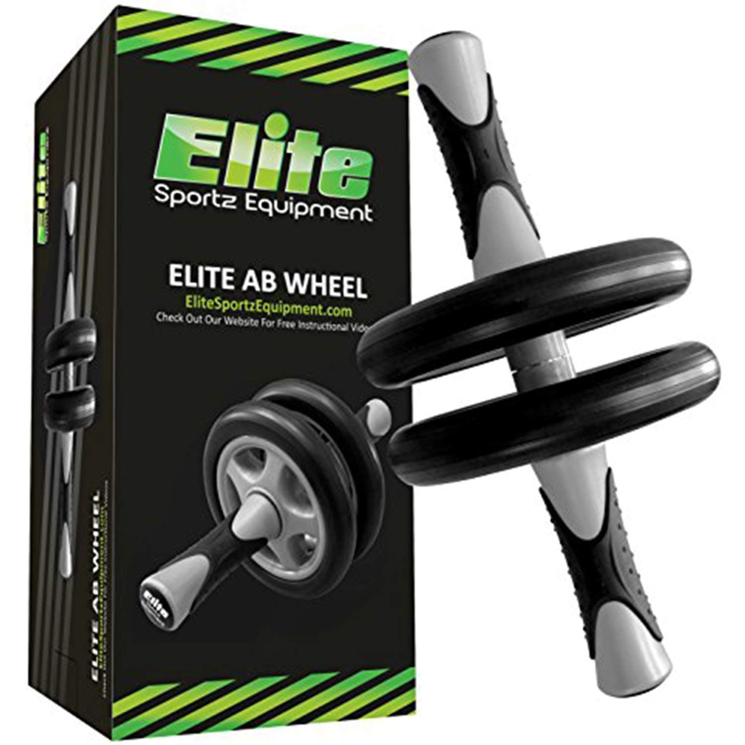 Elite sportz equipment Ab Roller Wheel, Gym & At Home Ab Workout with Non- Slip Handles and 2 Wheels to Exercise Core Abdominal Muscles, Strength Training Accessories for Abs