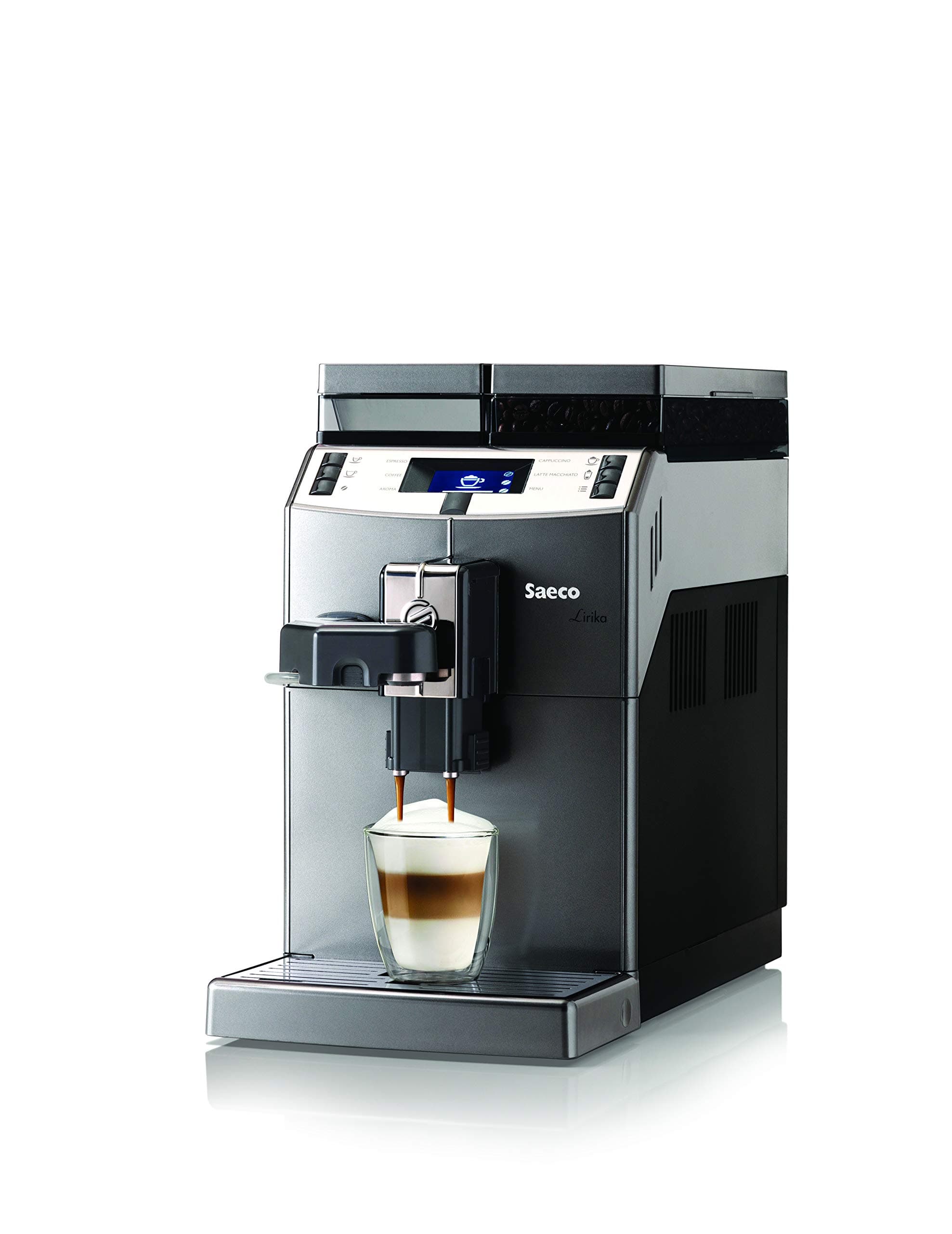 Saeco CD Pressure Coffee Maker Lirika OTC, Stainless Steel, Black