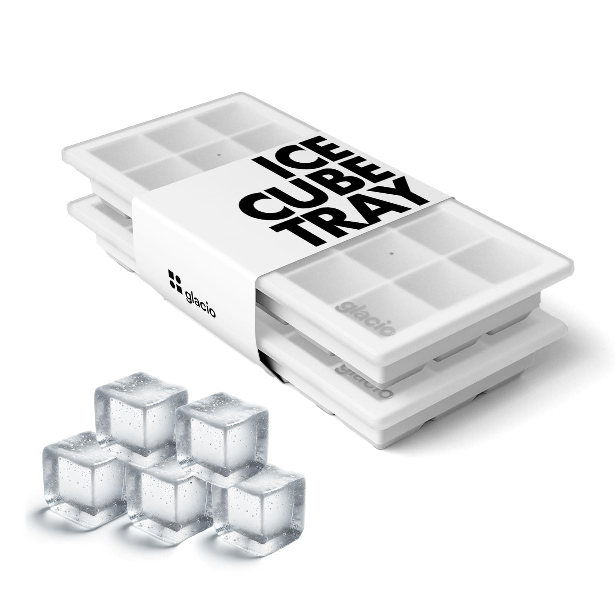 Ice Cube Tray – Small Silicone Molds with Lids, BPA-Free and Flexible for Cocktails and Beverages – Set of 2