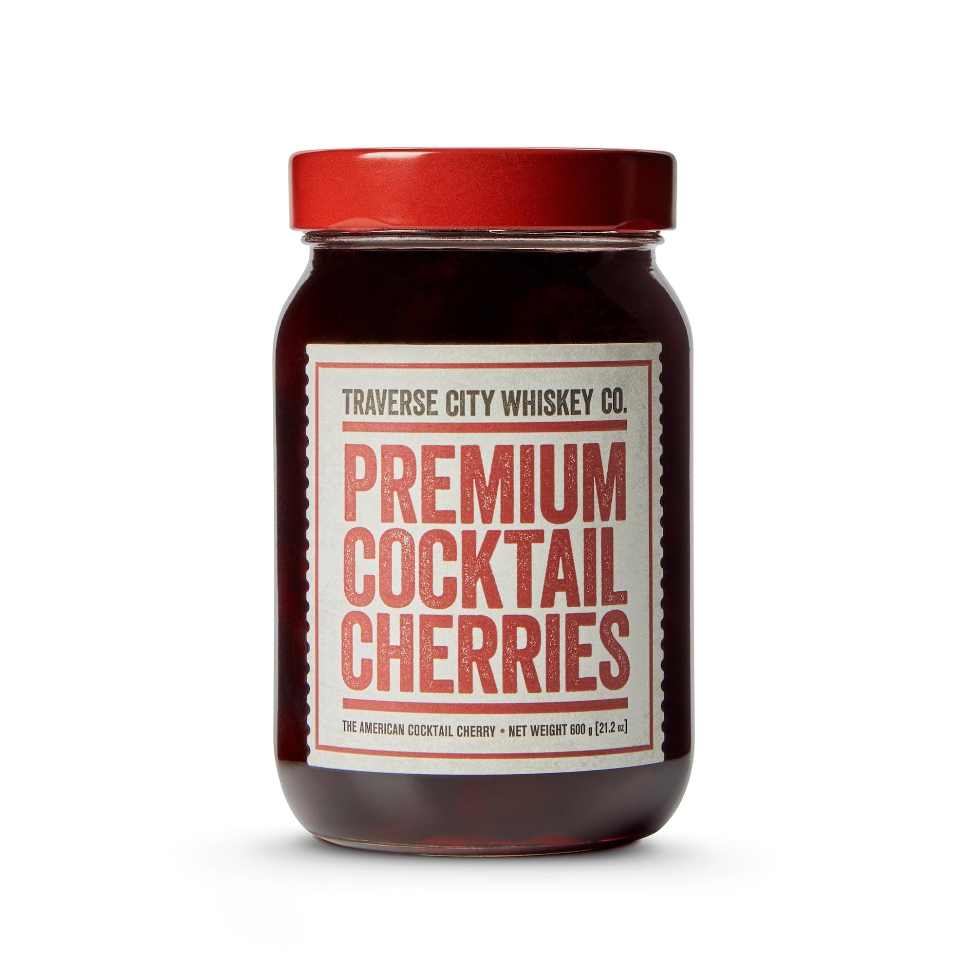 Traverse City Whiskey Co. Premium Cocktail Cherries | Cocktails & Desserts | All American, Natural, Certified Kosher, Stemless, Slow-Cooked Garnish for Old Fashioned, Ice Cream Sundaes & More