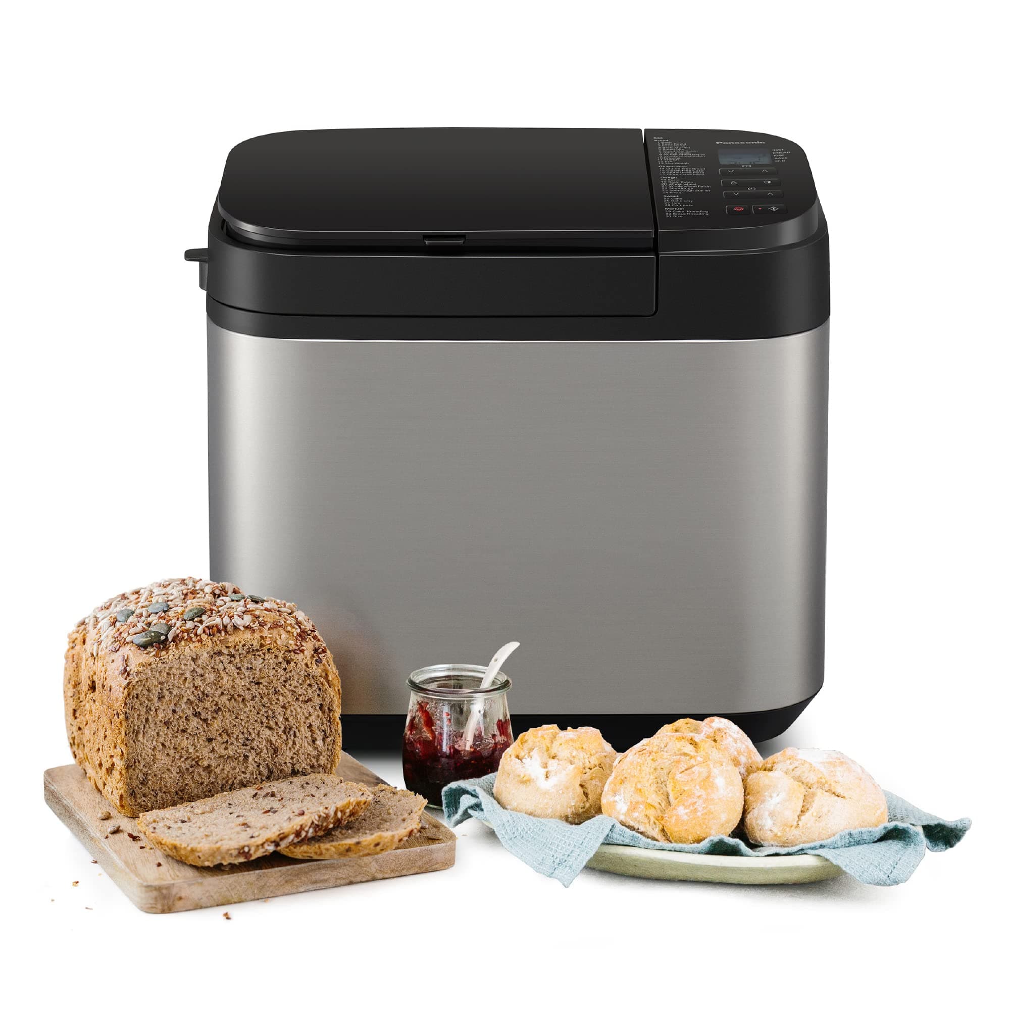 Panasonic SD-YR2550SXC Bread Maker with Horizontal Design and Yeast Dispenser - Silver