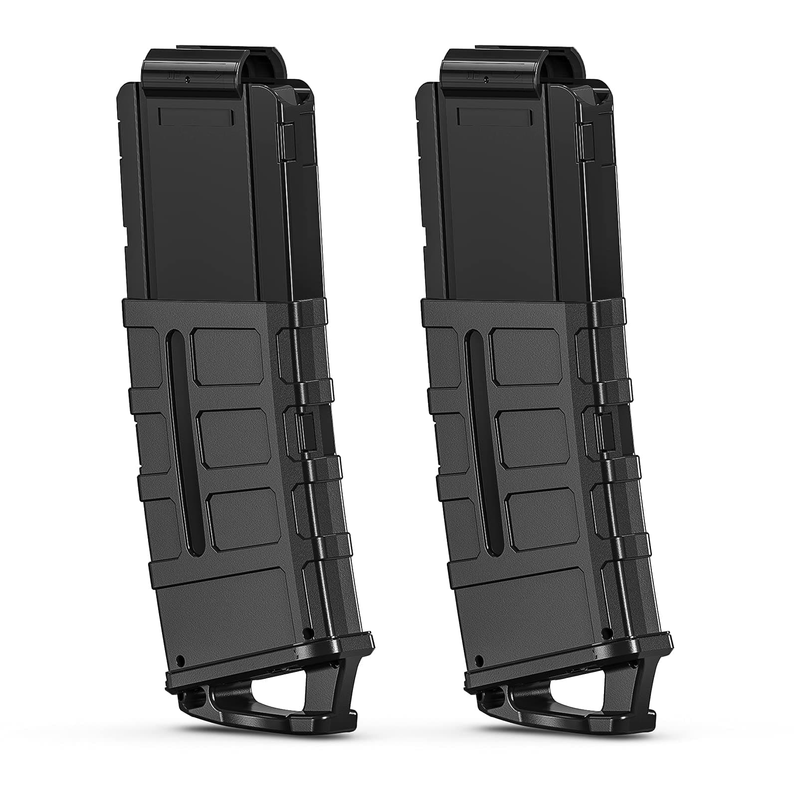 SnowCinda 12-Darts Banana Magazines Clips for Nerf Toy Dart Gun, 2 Pack Quick Reload Bullet Clip Compatible with Most Toy Guns (Black)