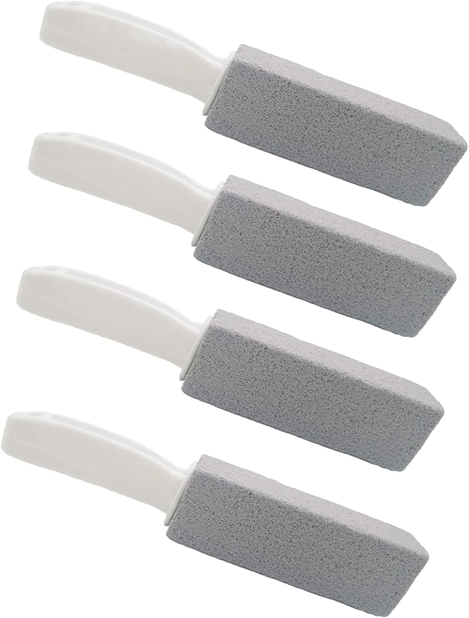 Pumice Stone Toilet Brush for Cleaning Toilet Bowl with Handle, Pumice Stick Pumice Scouring Pad for Cleaning, 4 Pack