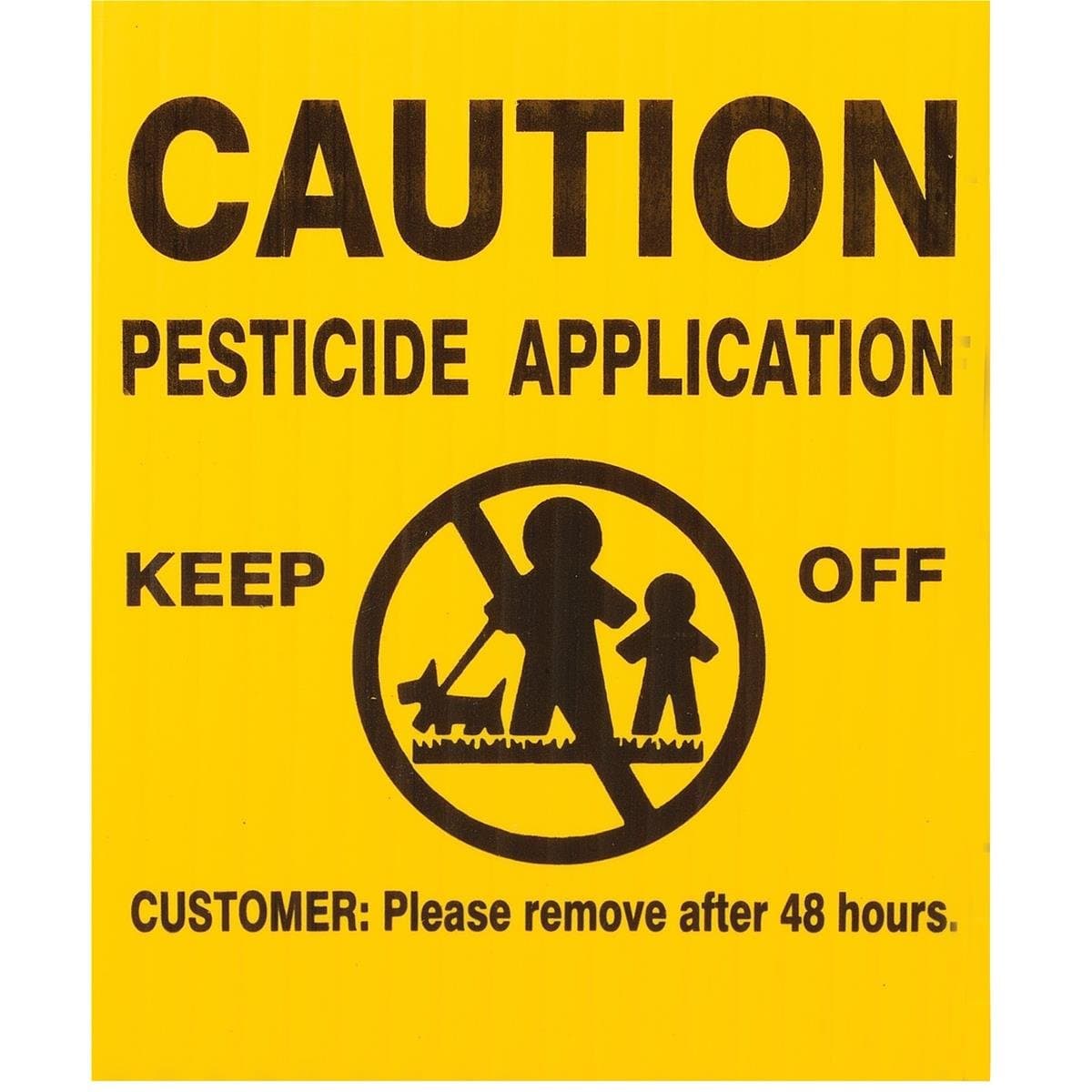 Gemplers Caution Pesticide Application Signs with 16” PVC Stakes – 25 Pack
