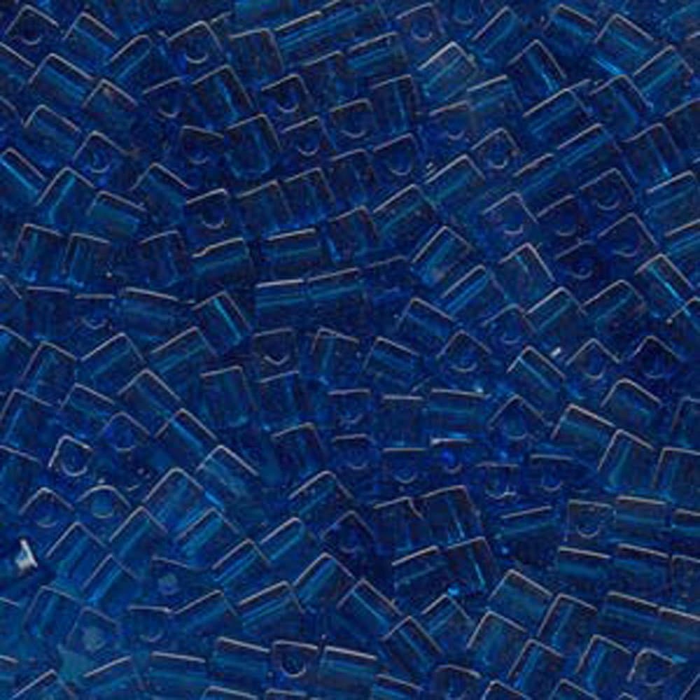 20Gr Tr Capri Blue Miyuki 4mm Square Cube Glass Seed Beads