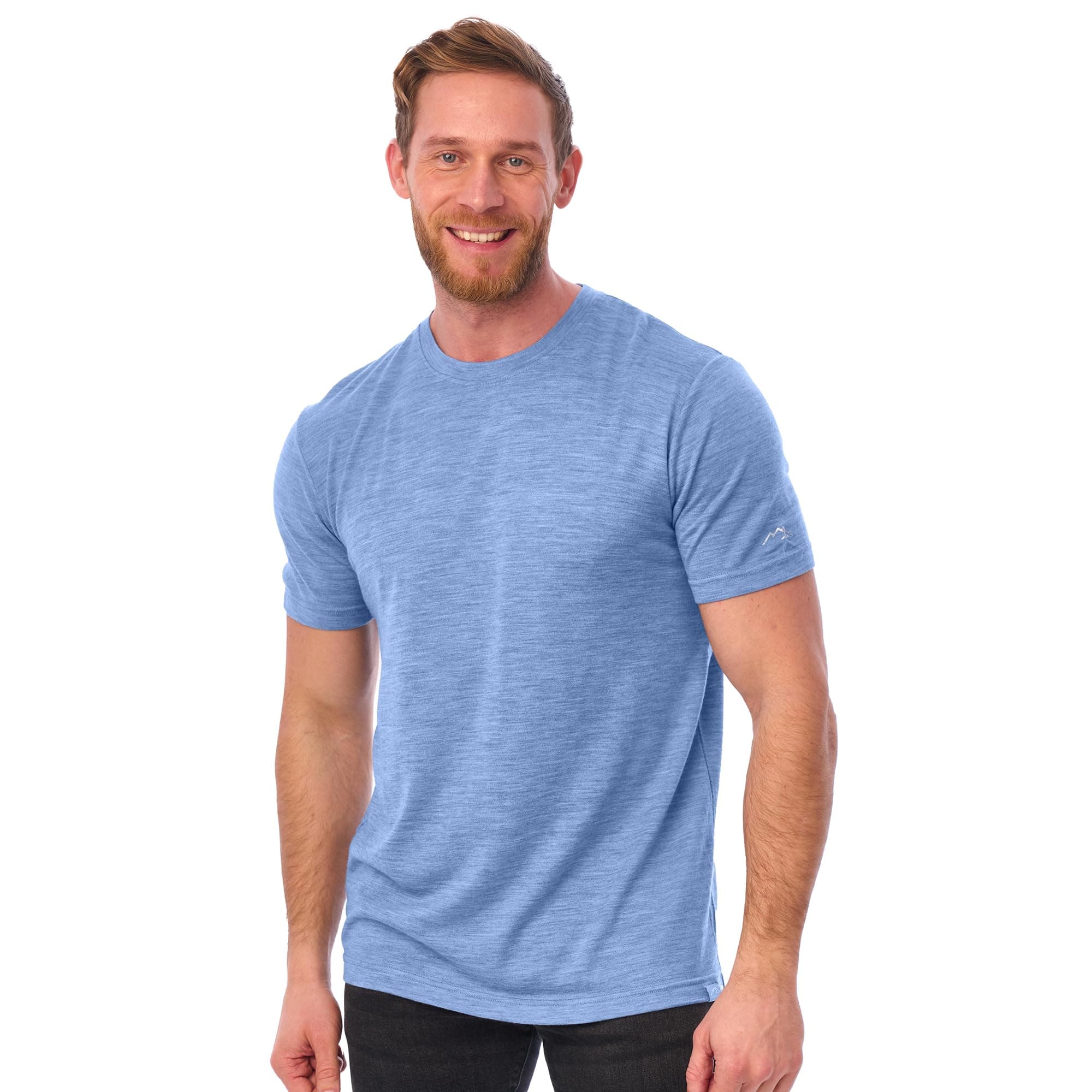 100% Merino Wolle Tshirt Herren - Merino Shirt Herren, Unterhemden Männer, Sports & Outdoor Gym Shirt