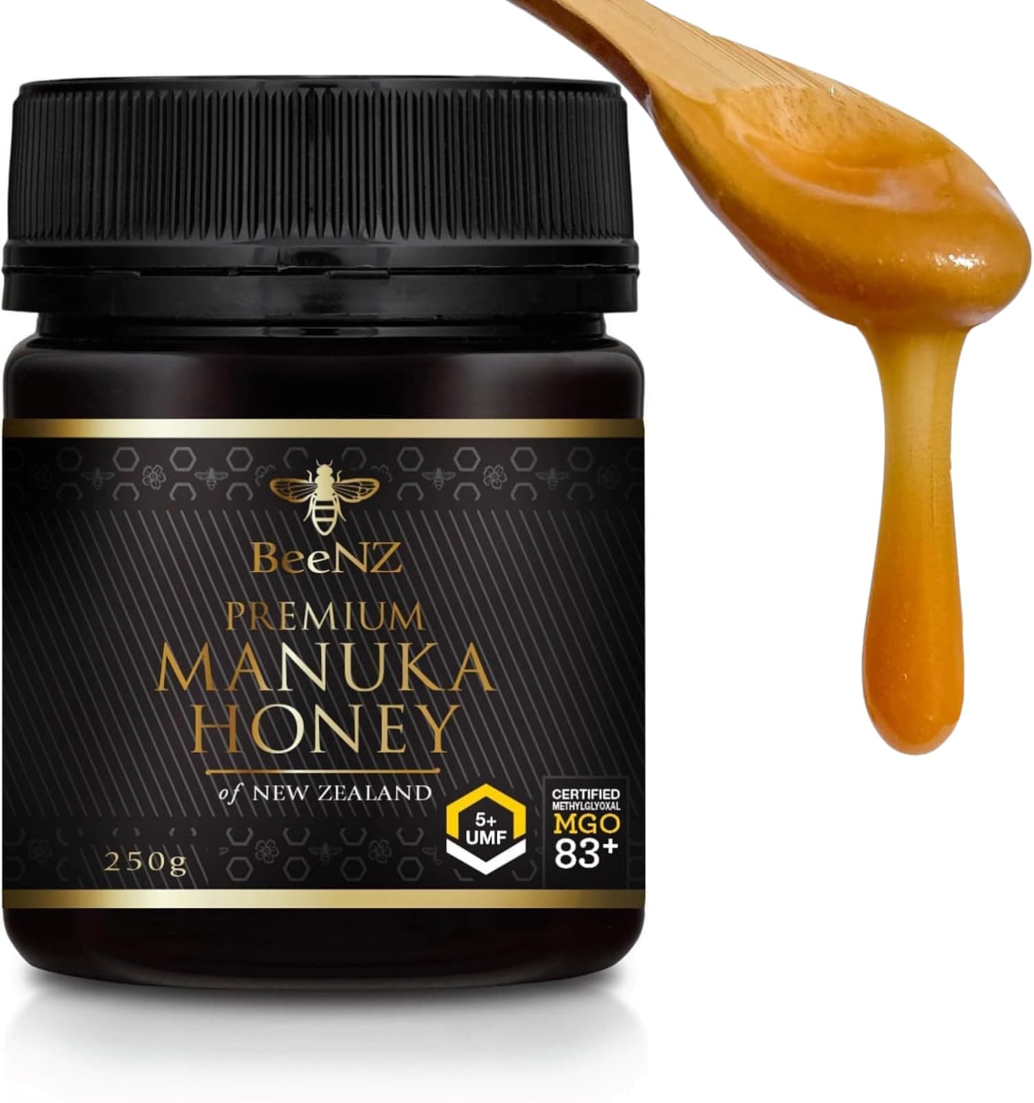 BEENZ Premium Manuka Honey UMF5+ (MGO83-140+) 8.8 oz (250 g)