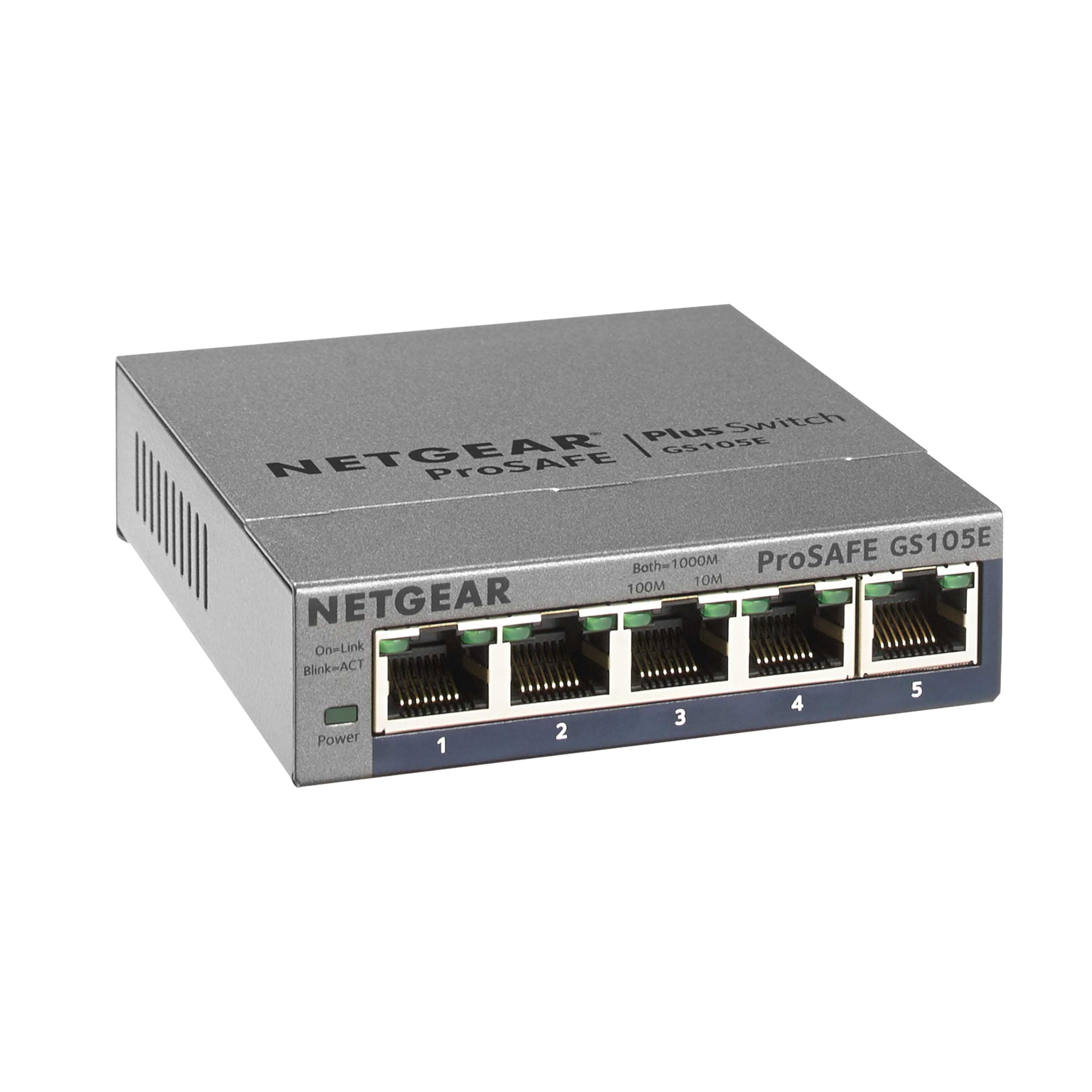 5-Port Gigabit Ethernet Easy Smart Managed Switch (GS105Ev2) - Managed, Desktop or Wall Mount, and Limited Lifetime Protection
