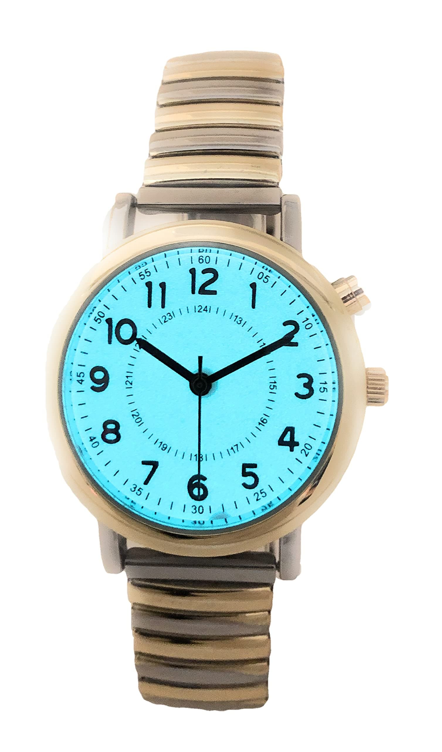 Mens Ladies 32mm Light Up Night Light Stretch Elastic Band Fashion Watch