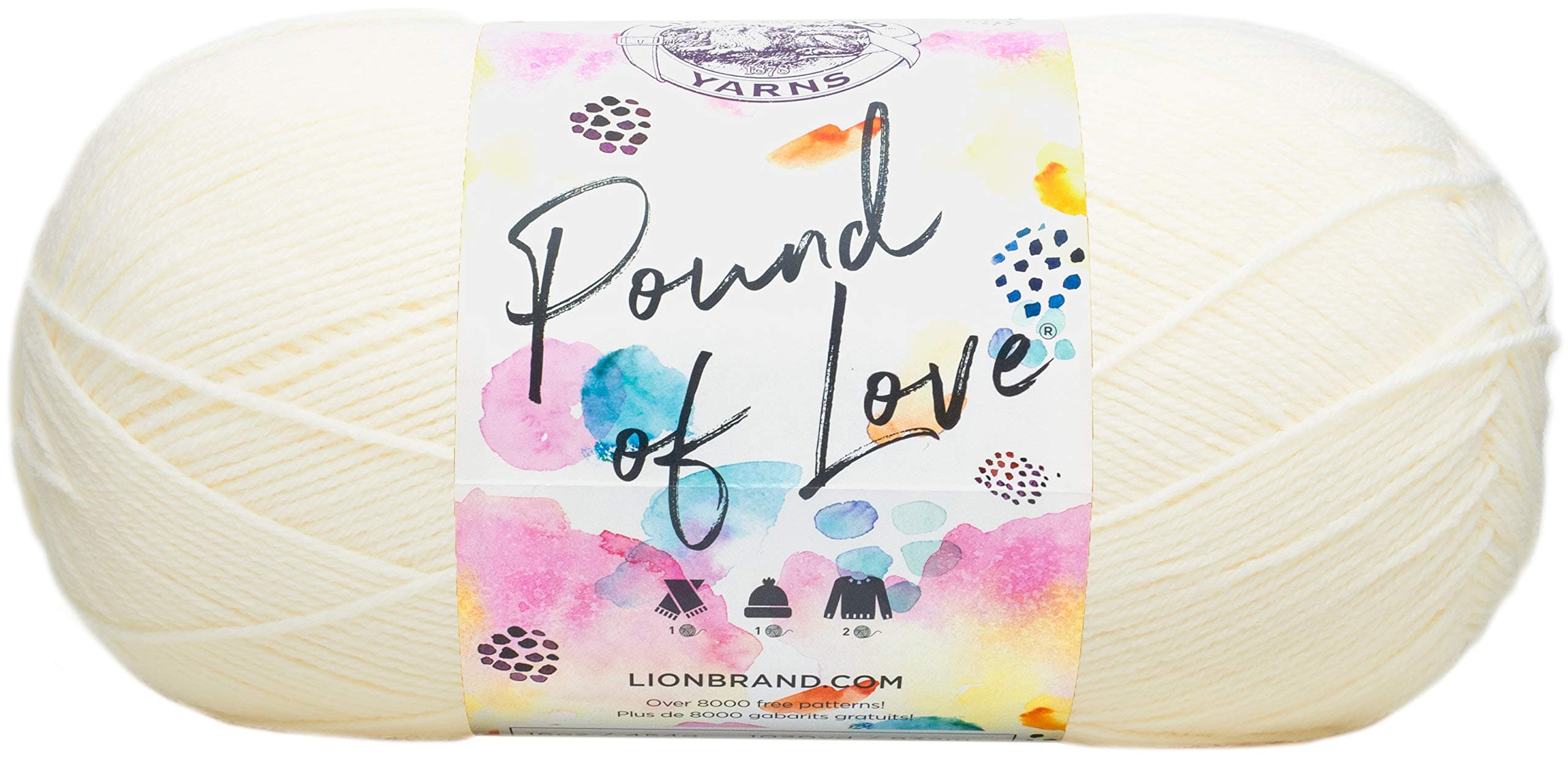 Lion Brand Pound of Love Baby Yarn (3-Pack) Antique White 550-099