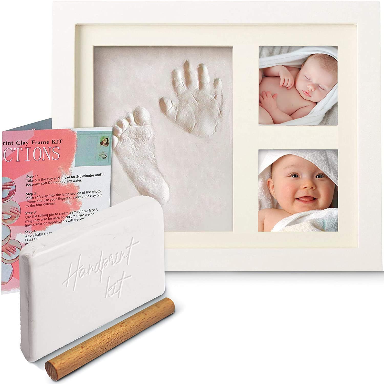 Baby Shower Gifts (UK COMPANY) Baby Footprint Kit And Handprint Picture Frame Baby Gifts Newborn Essentials