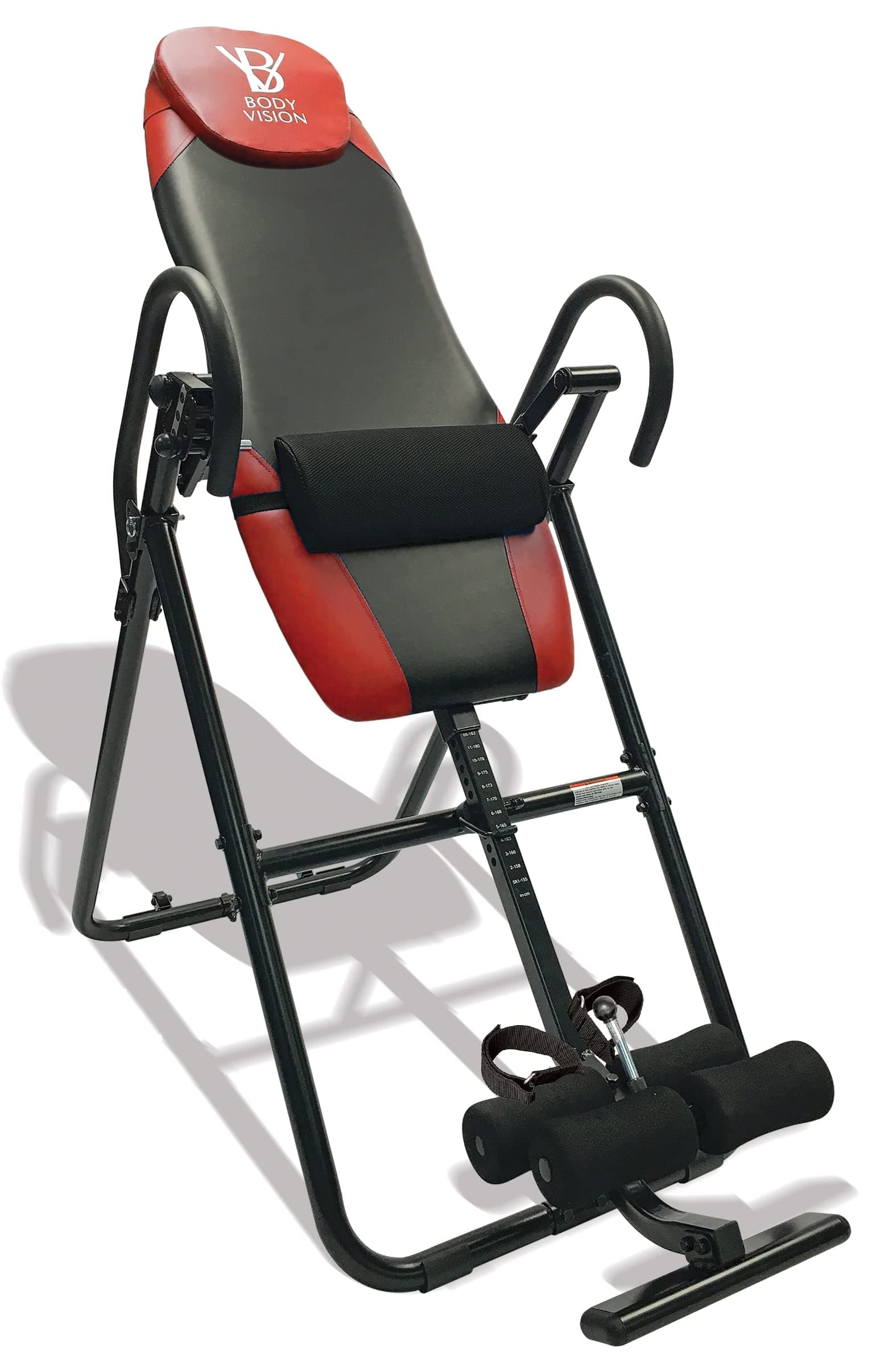 IT9825 Premium Inversion Table with Removable Head Pillow & Lumbar Support Pad, - Heavy Duty - up to 250 lbs., Red